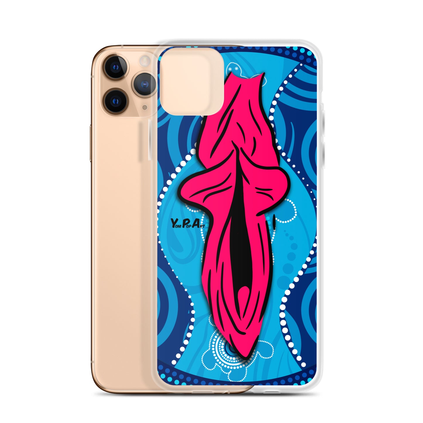 iPhone-Hülle YoniPopArt "Swirling Yoni on Blue"