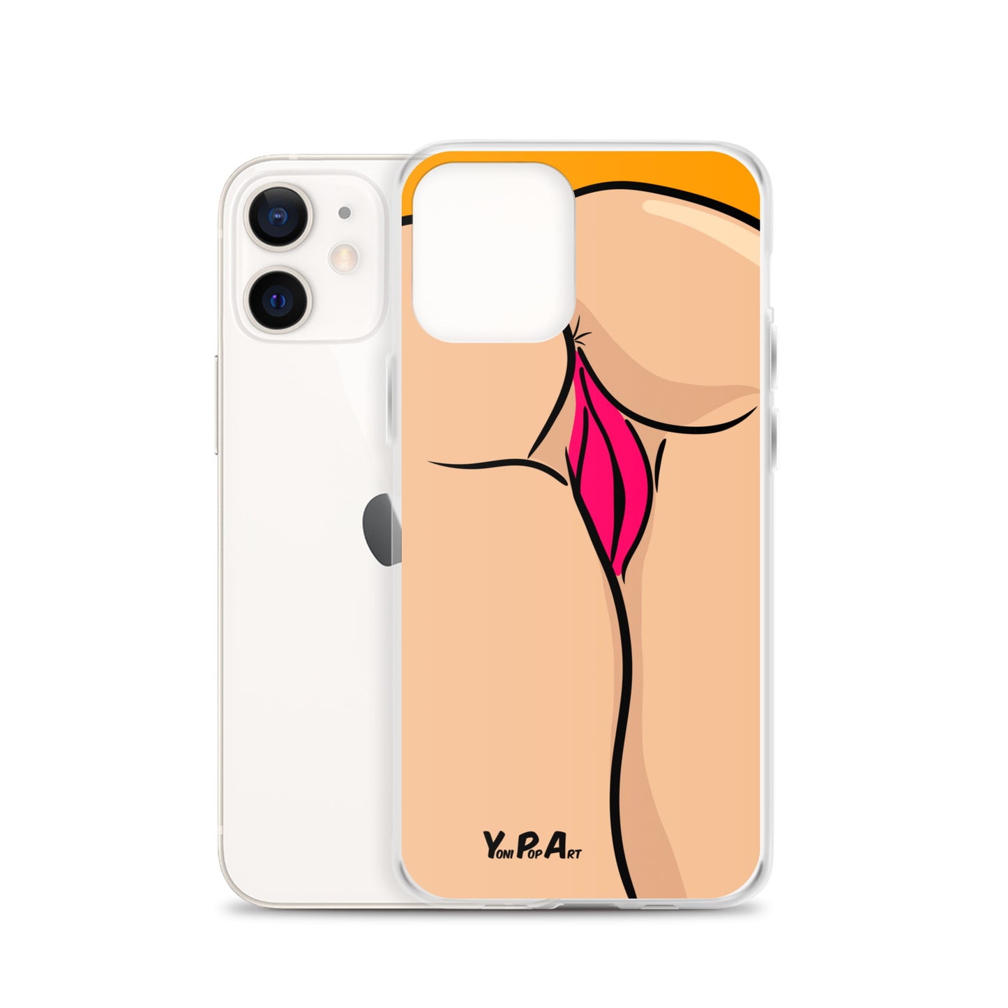 iPhone-Hülle YoniPopArt "Backside on orange"