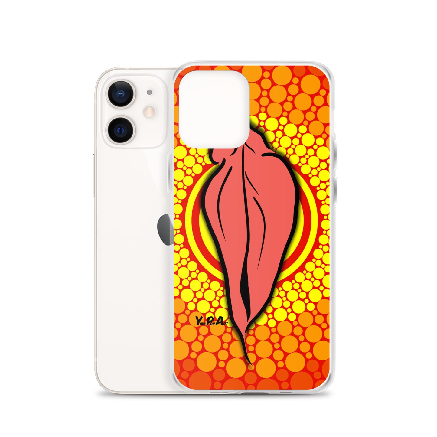 iPhone-Hülle YoniPopArt "pink flaps orange points #3"