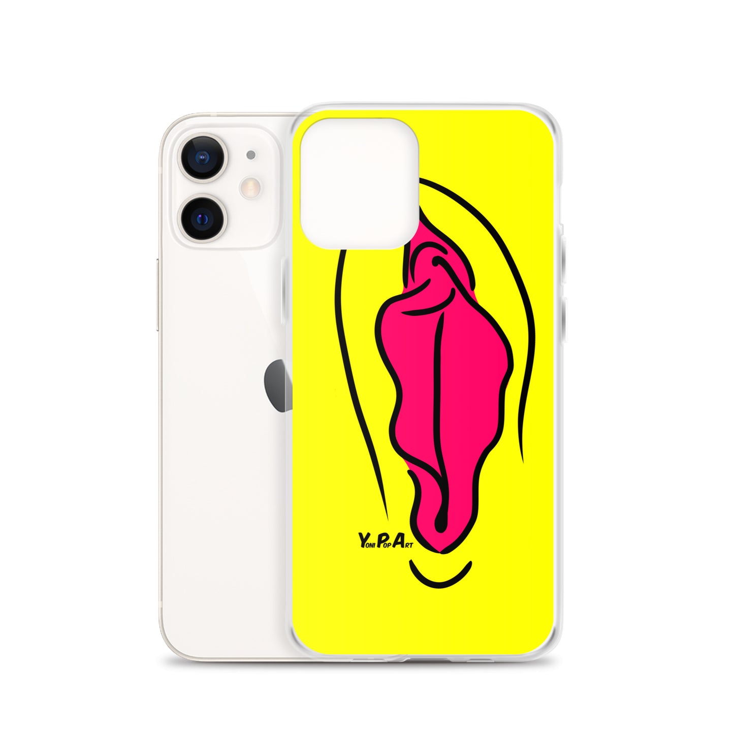 iPhone-Hülle YoniPopArt "Pink on Yellow"