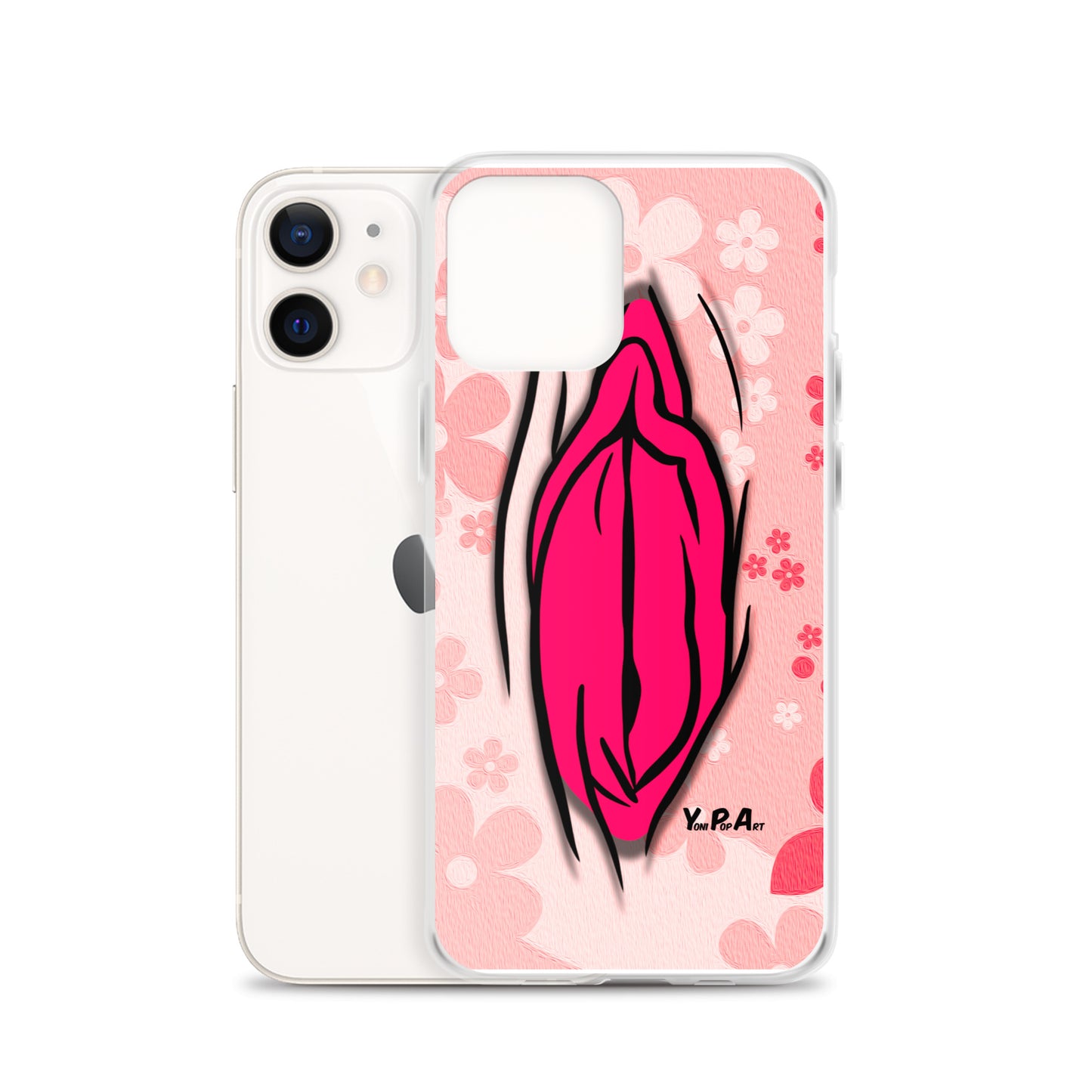 iPhone-Hülle "YoniPopArt #4 on light red Flowers"