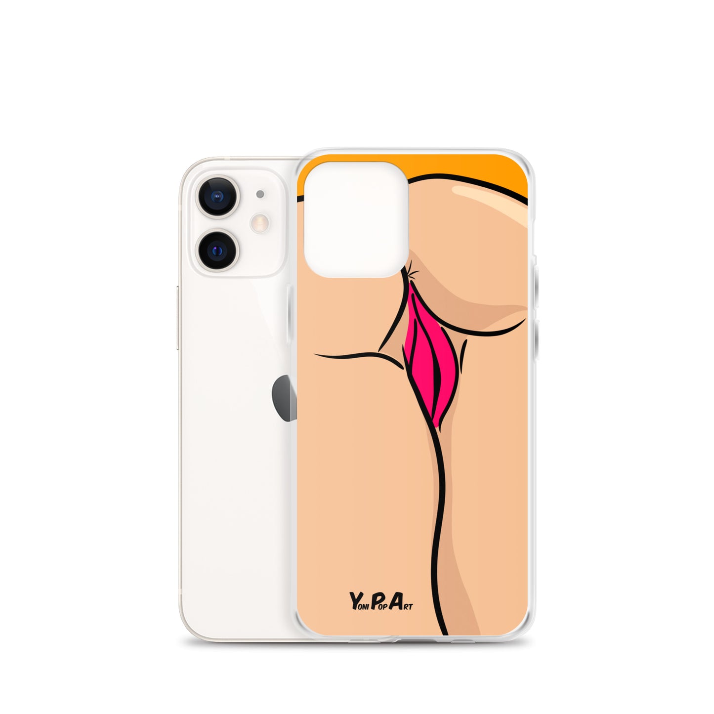 iPhone-Hülle YoniPopArt "Backside on orange"