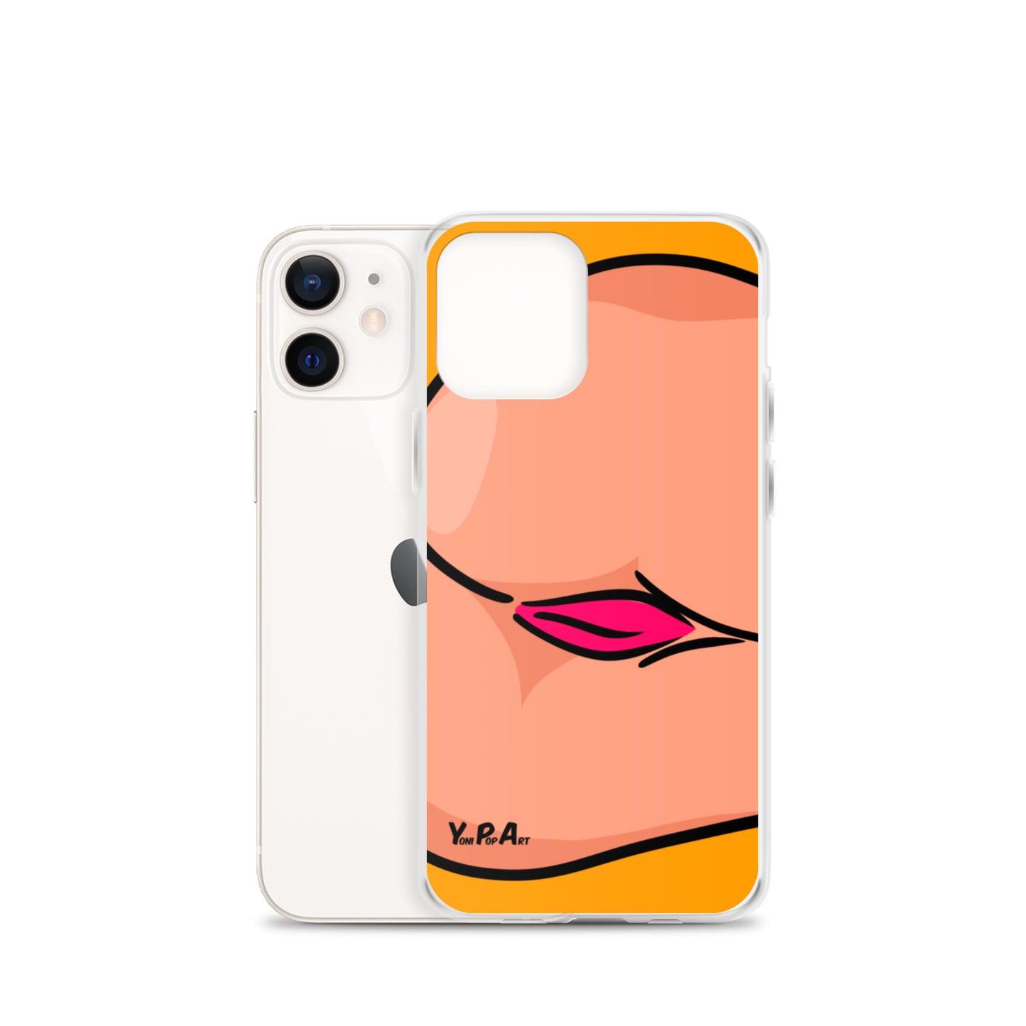 iPhone-Hülle YoniPopArt "Backside #3 on orange"