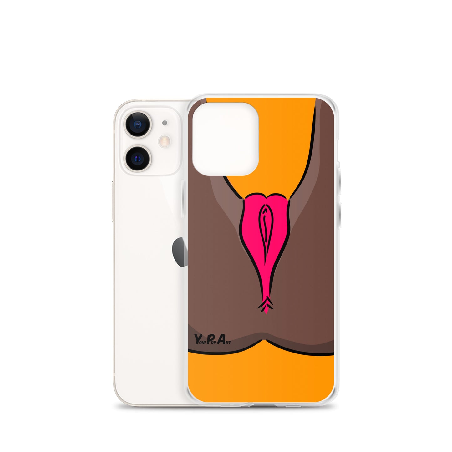 iPhone-Hülle YoniPopArt "Backside #5 on orange"