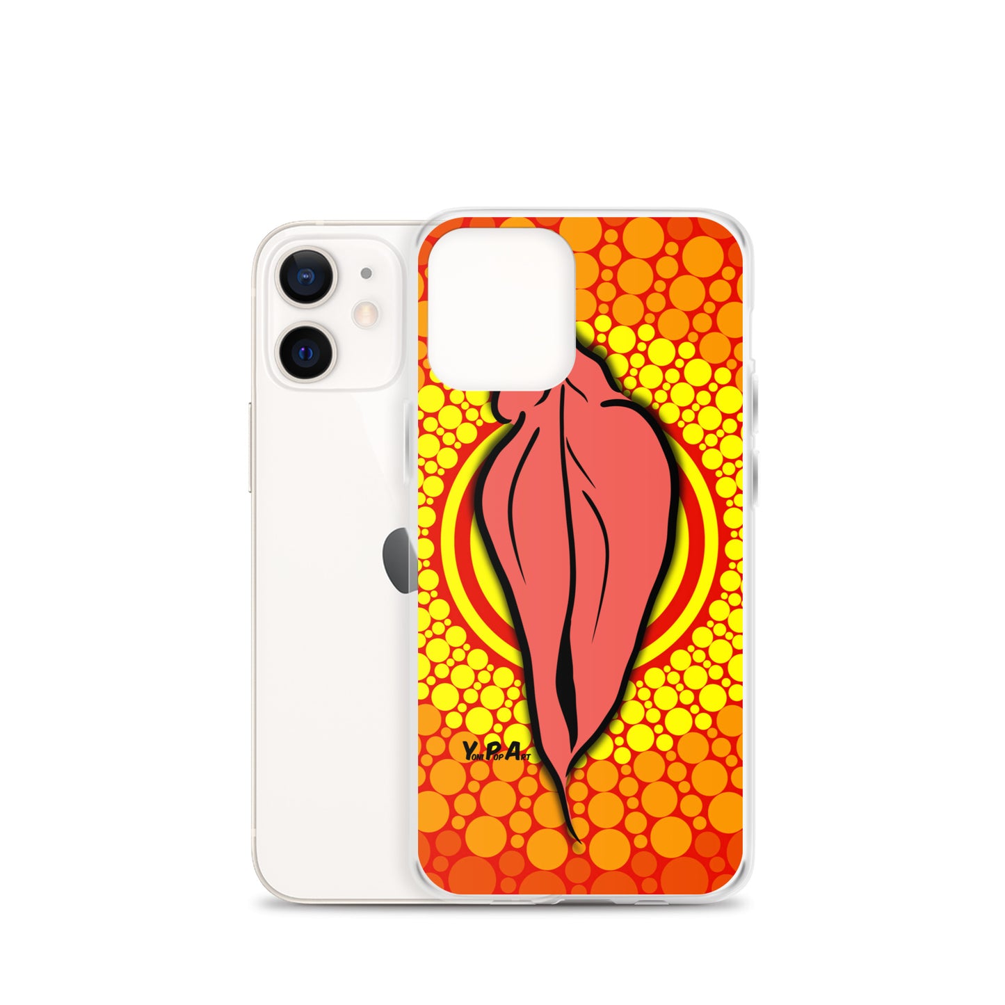 iPhone-Hülle YoniPopArt "pink flaps orange points #3"