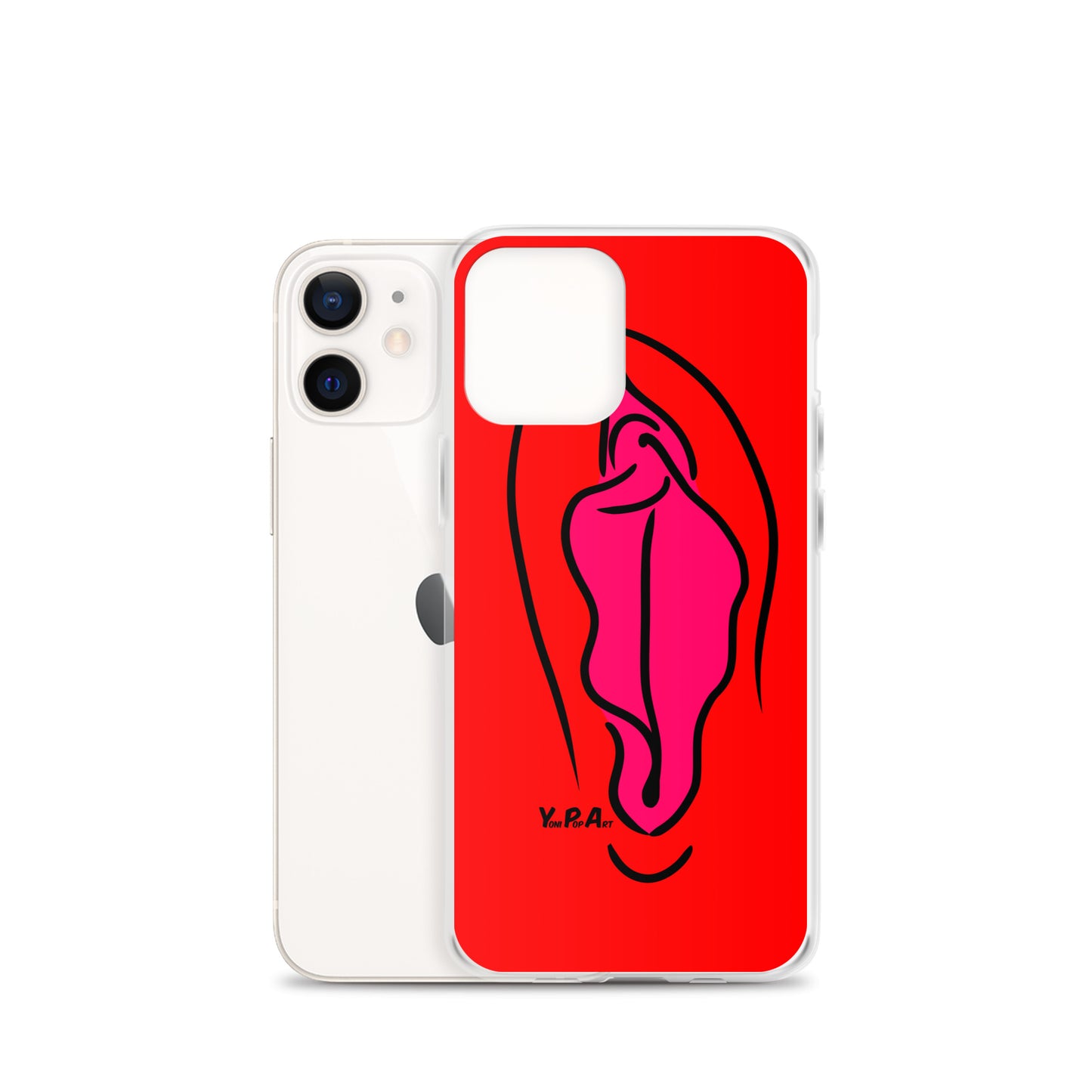 iPhone-Hülle YoniPopArt "Pink on Red"