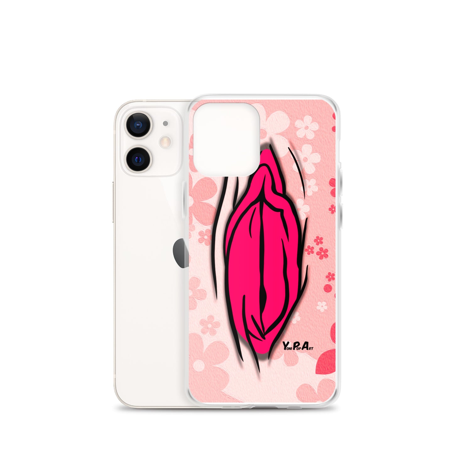 iPhone-Hülle "YoniPopArt #4 on light red Flowers"