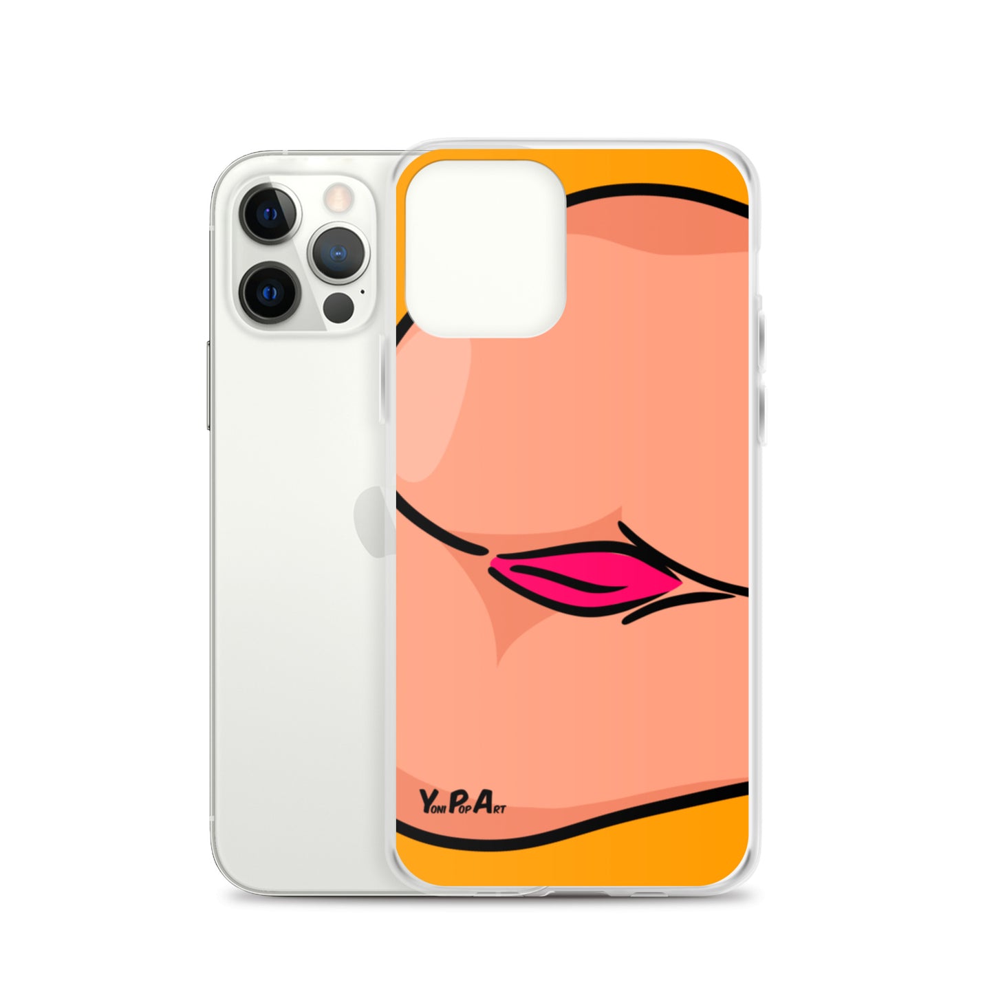 iPhone-Hülle YoniPopArt "Backside #3 on orange"