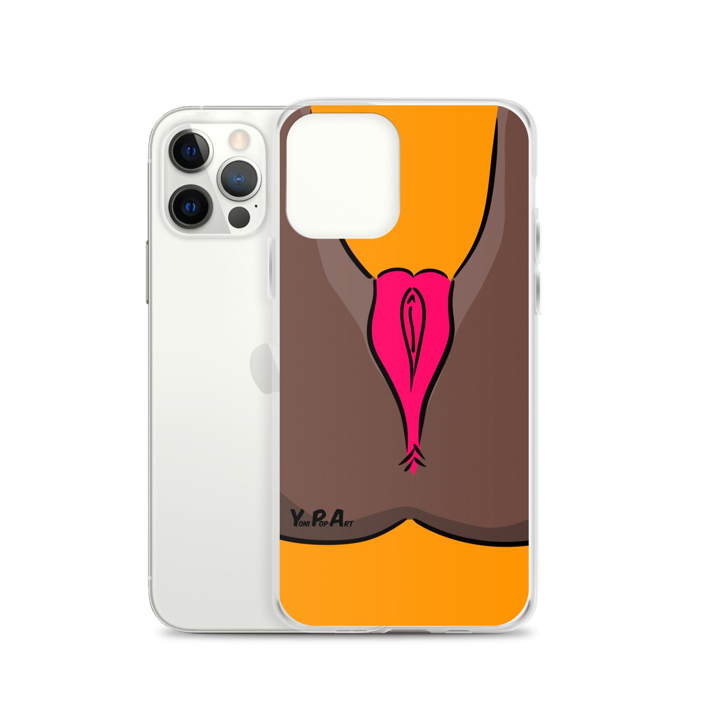 iPhone-Hülle YoniPopArt "Backside #5 on orange"