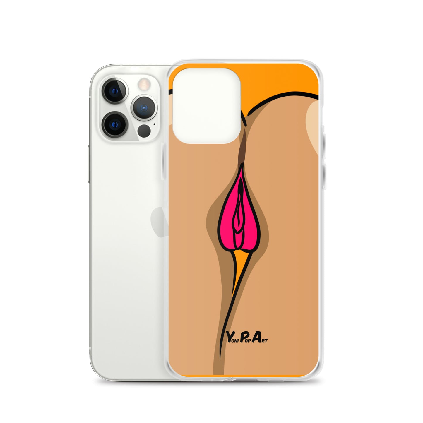 iPhone-Hülle YoniPopArt "Two Lips backside on Orange"