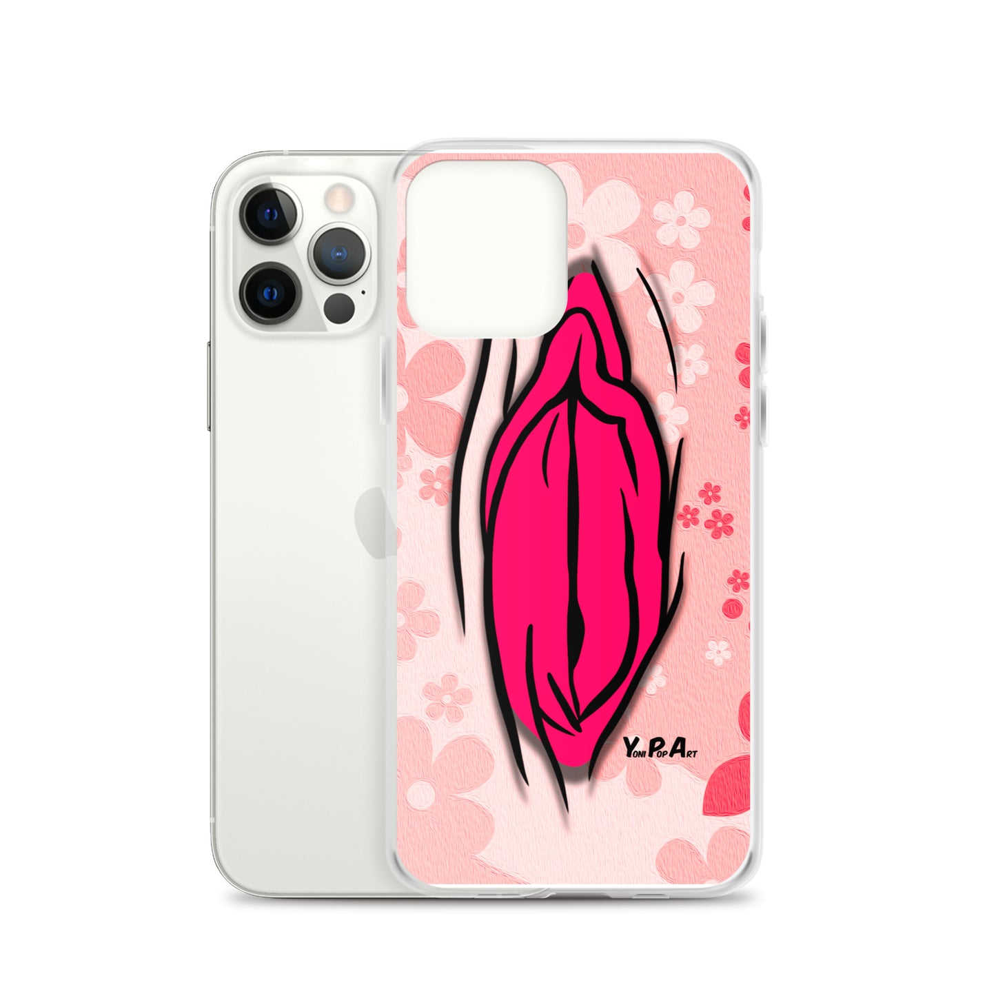 iPhone-Hülle "YoniPopArt #4 on light red Flowers"