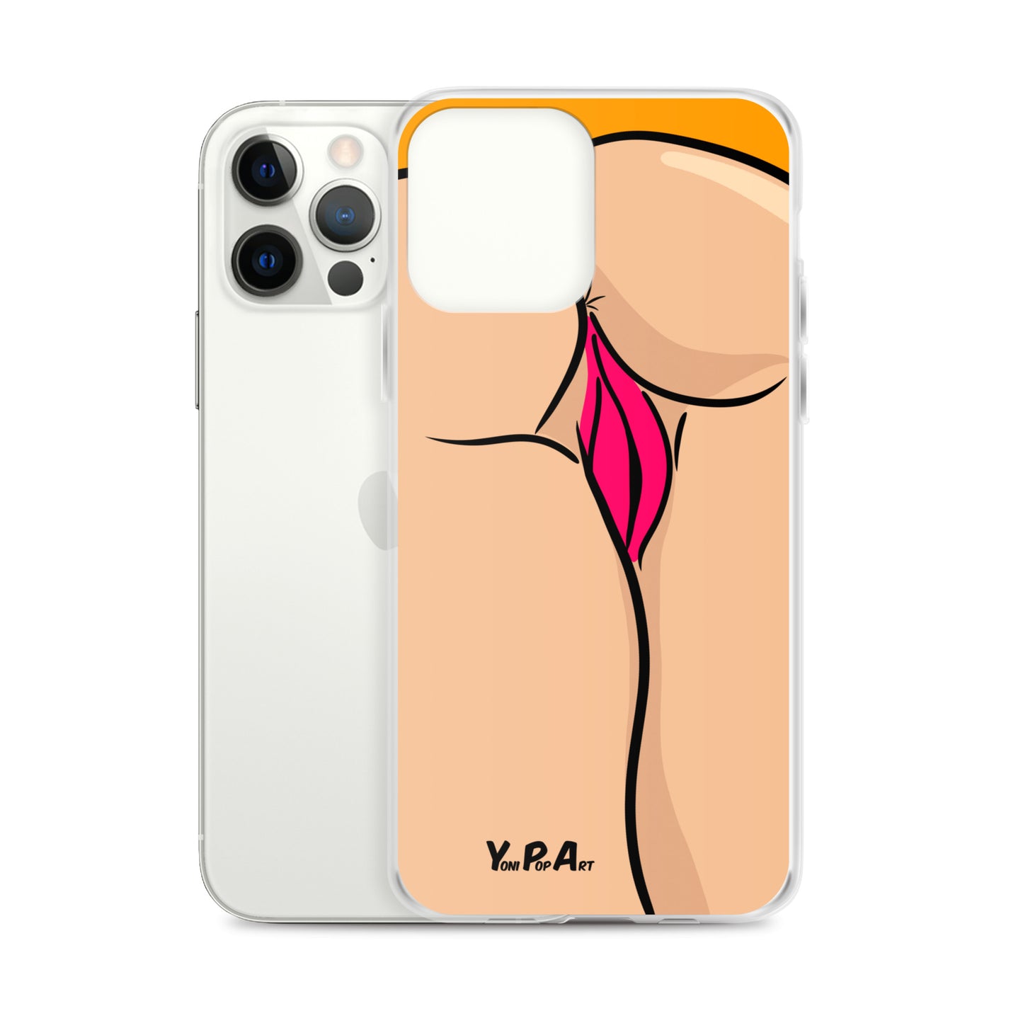 iPhone-Hülle YoniPopArt "Backside on orange"