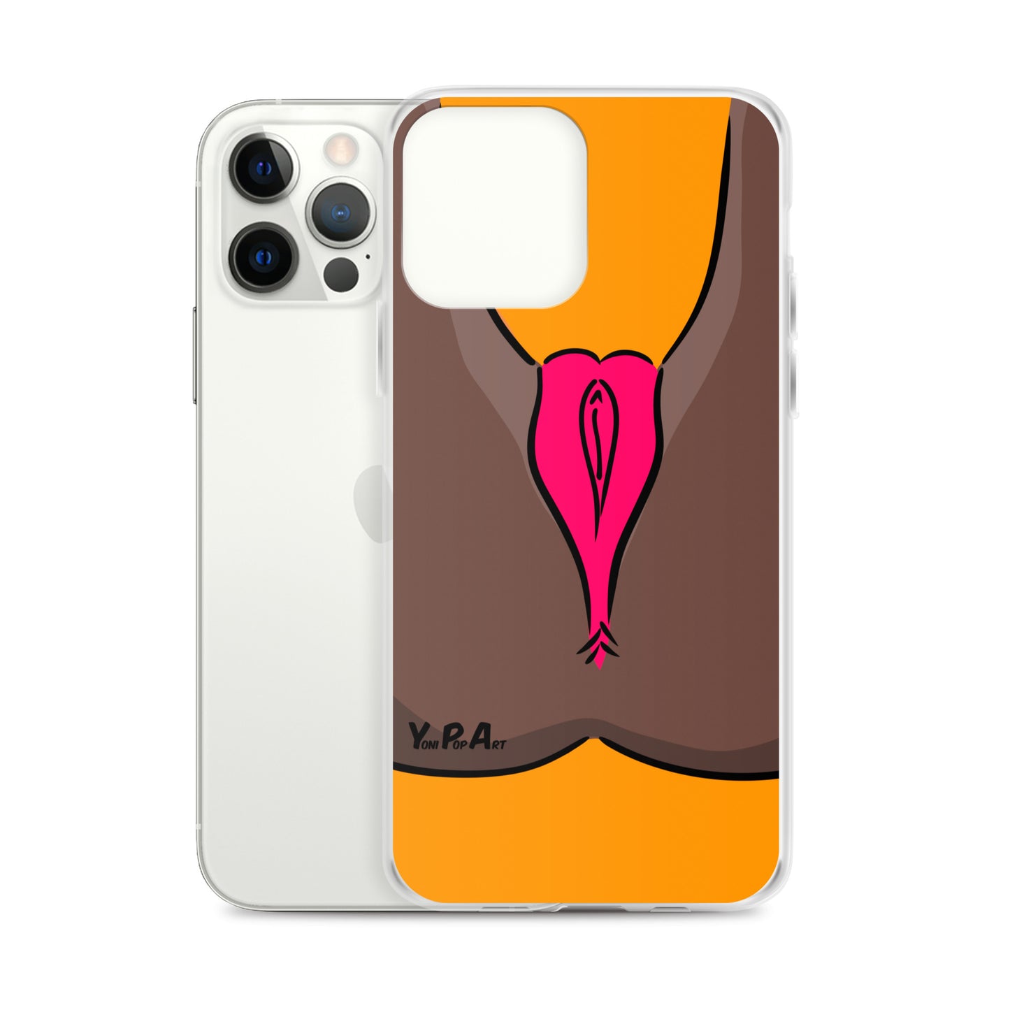 iPhone-Hülle YoniPopArt "Backside #5 on orange"