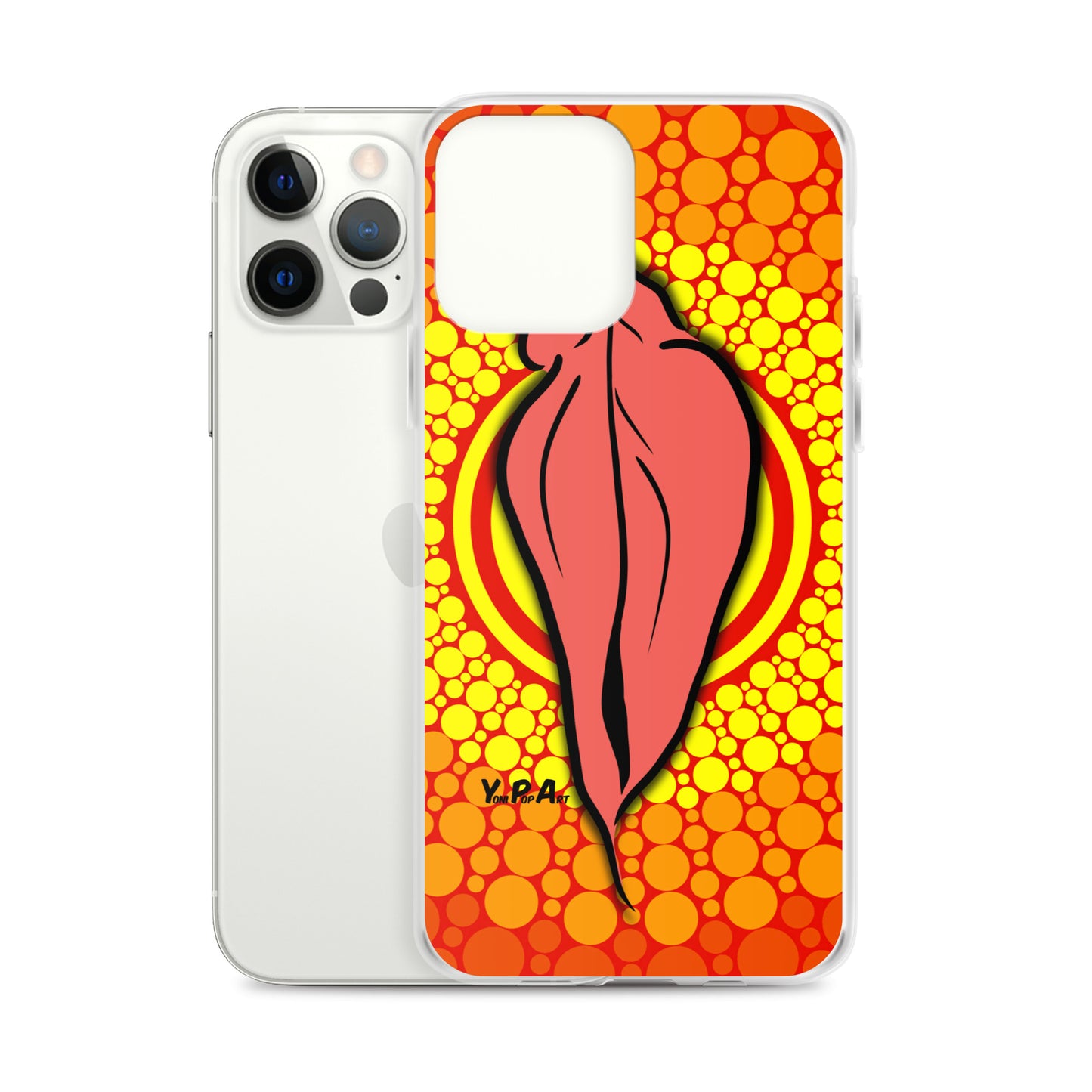 iPhone-Hülle YoniPopArt "pink flaps orange points #3"