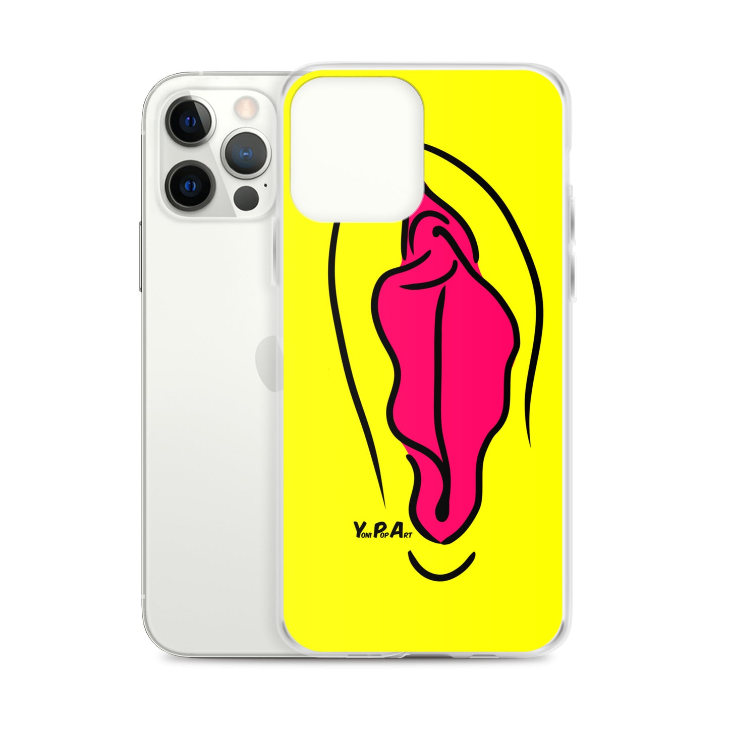 iPhone-Hülle YoniPopArt "Pink on Yellow"