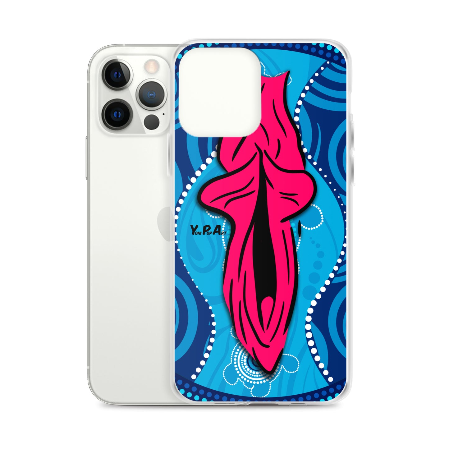 iPhone-Hülle YoniPopArt "Swirling Yoni on Blue"