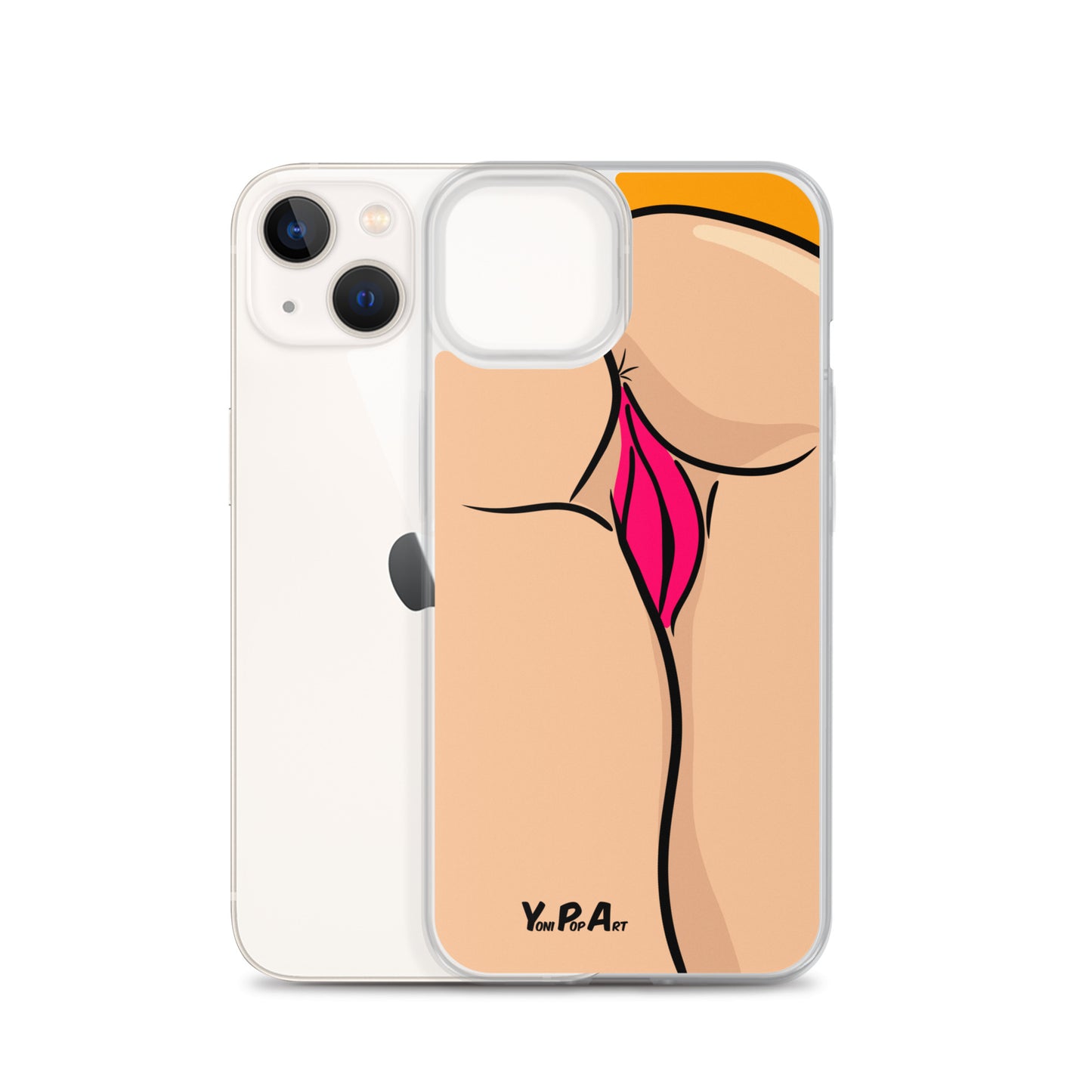 iPhone-Hülle YoniPopArt "Backside on orange"
