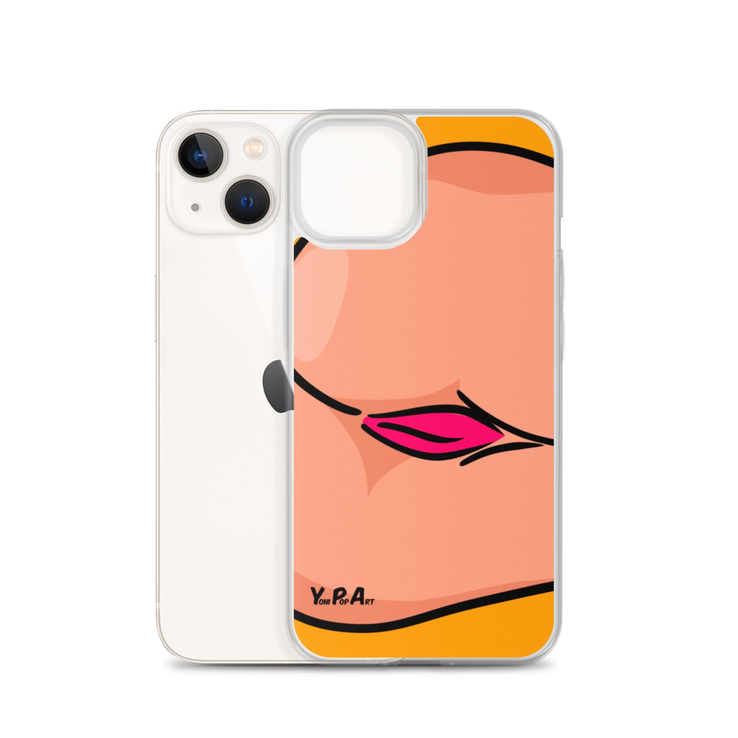 iPhone-Hülle YoniPopArt "Backside #3 on orange"