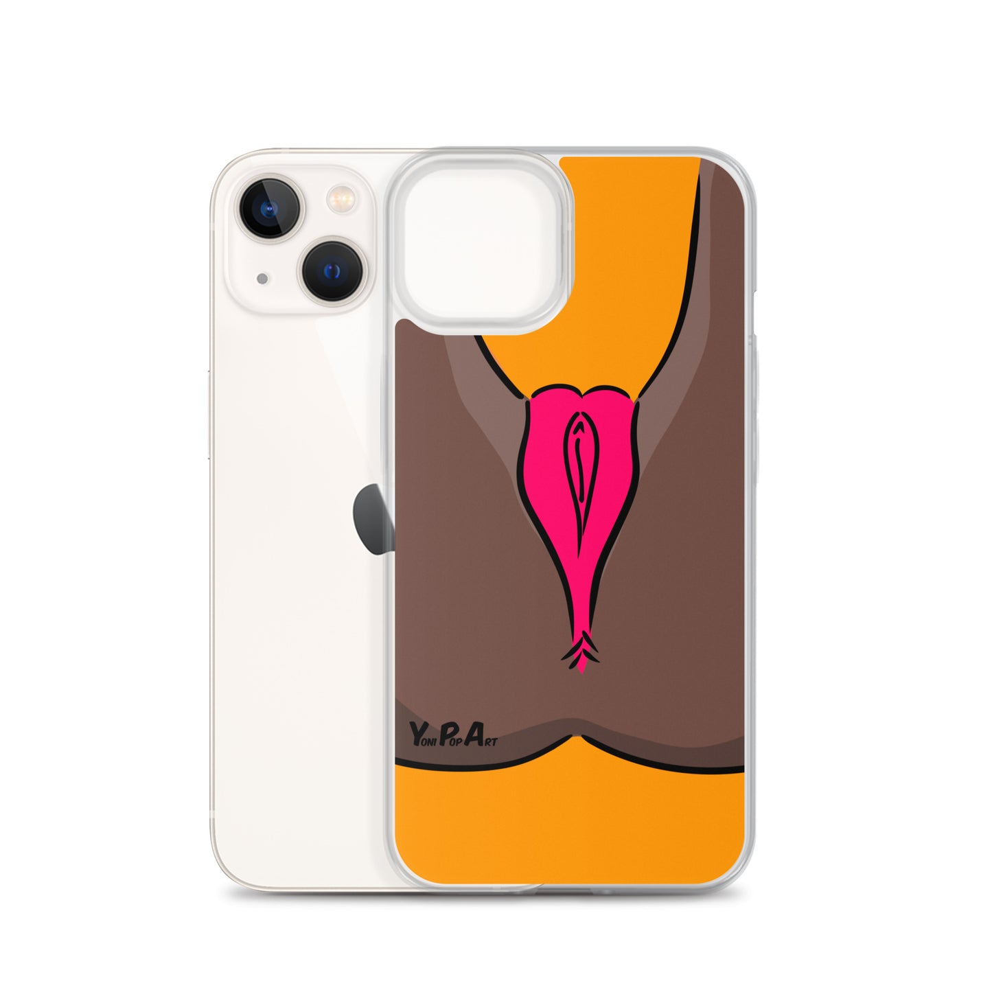 iPhone-Hülle YoniPopArt "Backside #5 on orange"