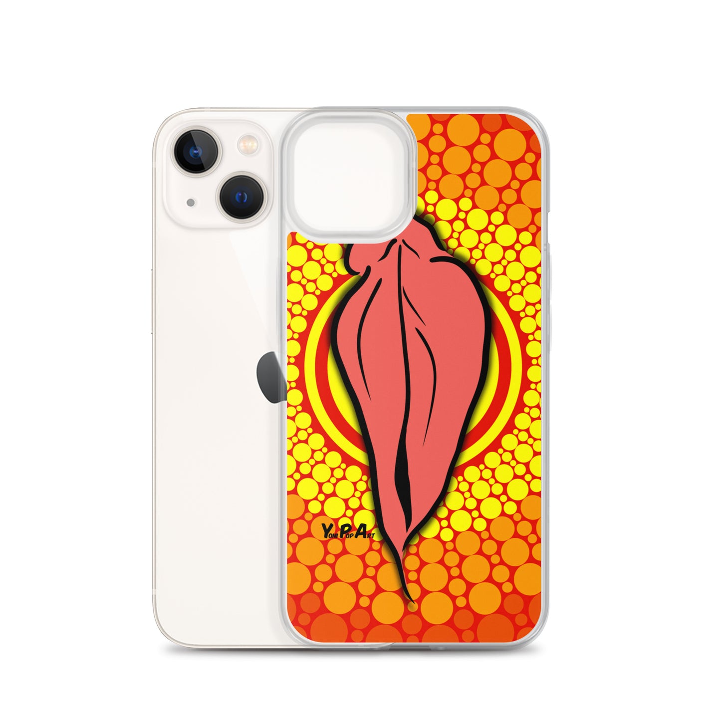iPhone-Hülle YoniPopArt "pink flaps orange points #3"