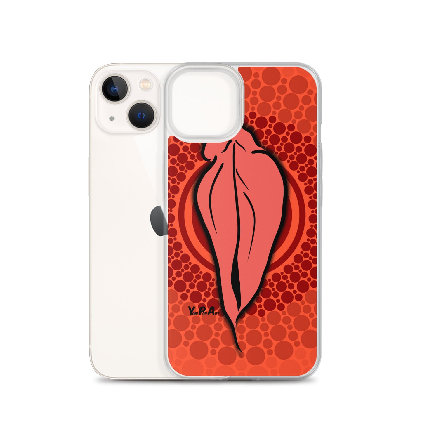 iPhone-Hülle YoniPopArt "pink flaps on red points #3"