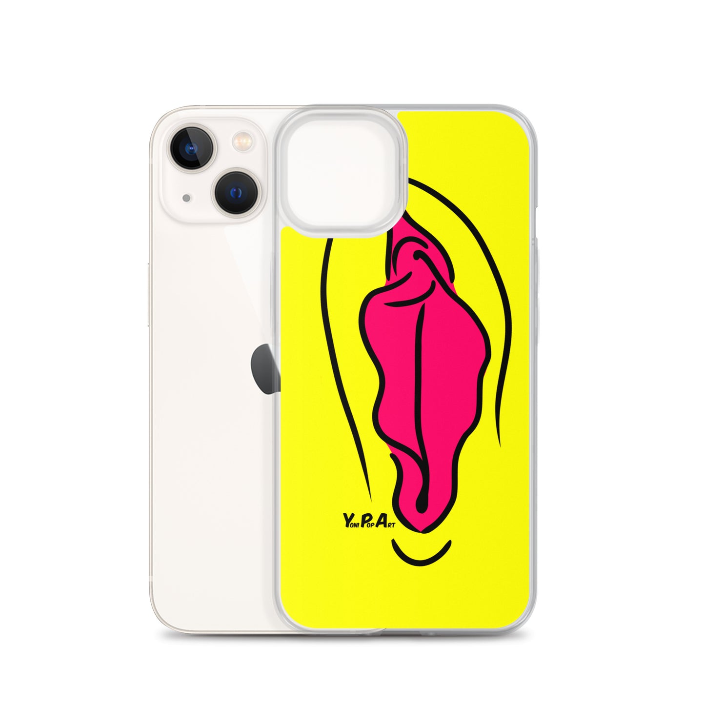 iPhone-Hülle YoniPopArt "Pink on Yellow"