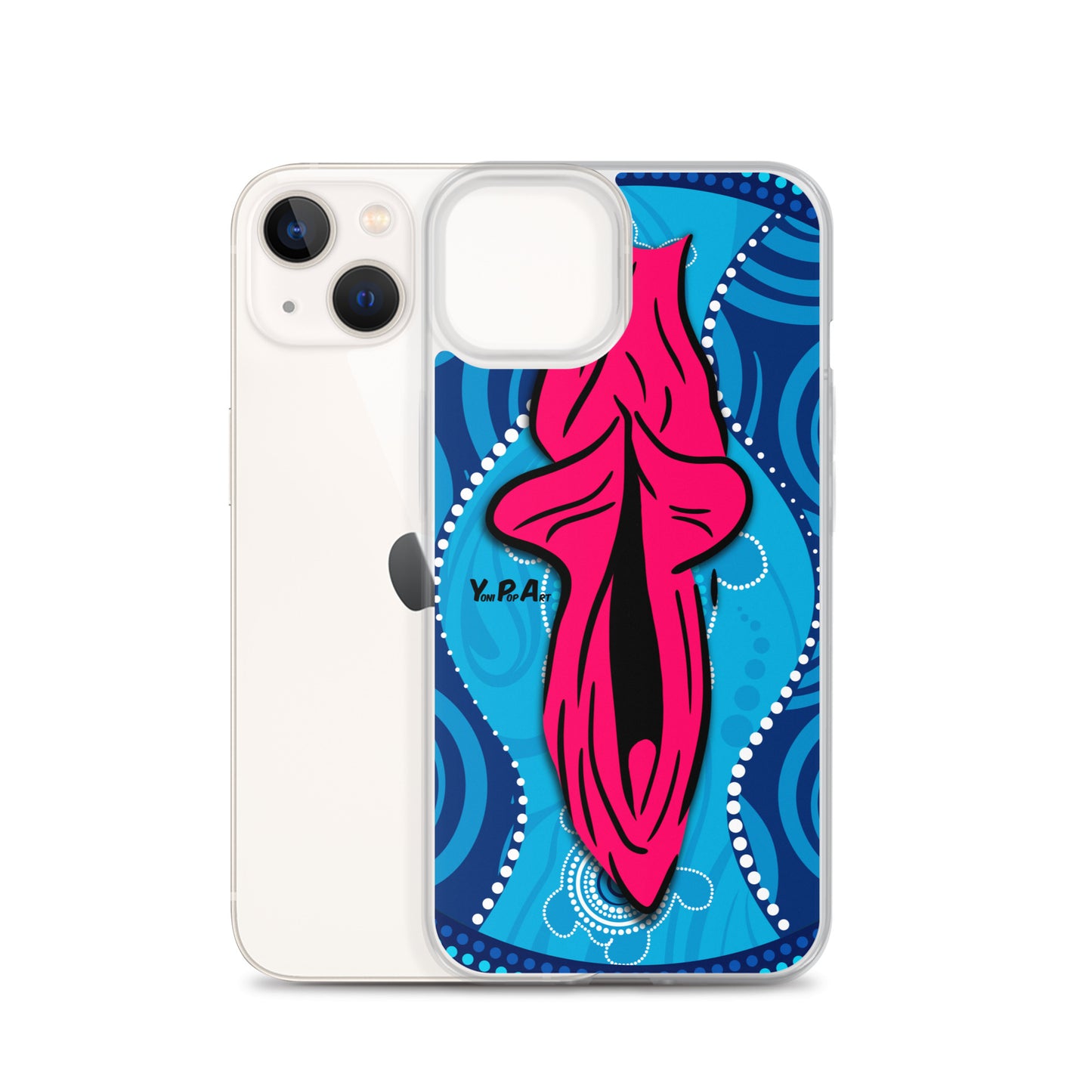 iPhone-Hülle YoniPopArt "Swirling Yoni on Blue"