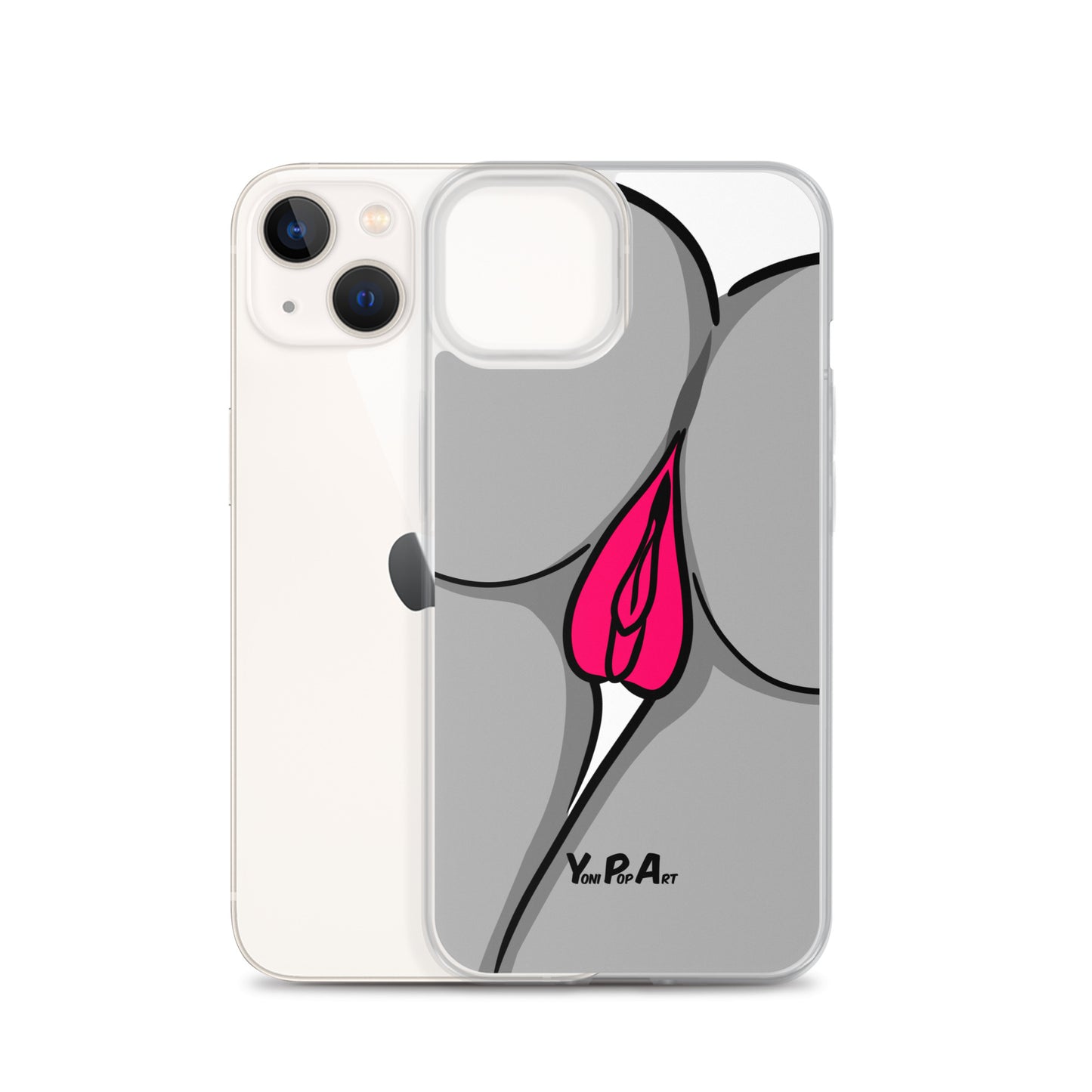 iPhone-Hülle YoniPopArt "Two Lips backside in schwarz-weiss-pink"