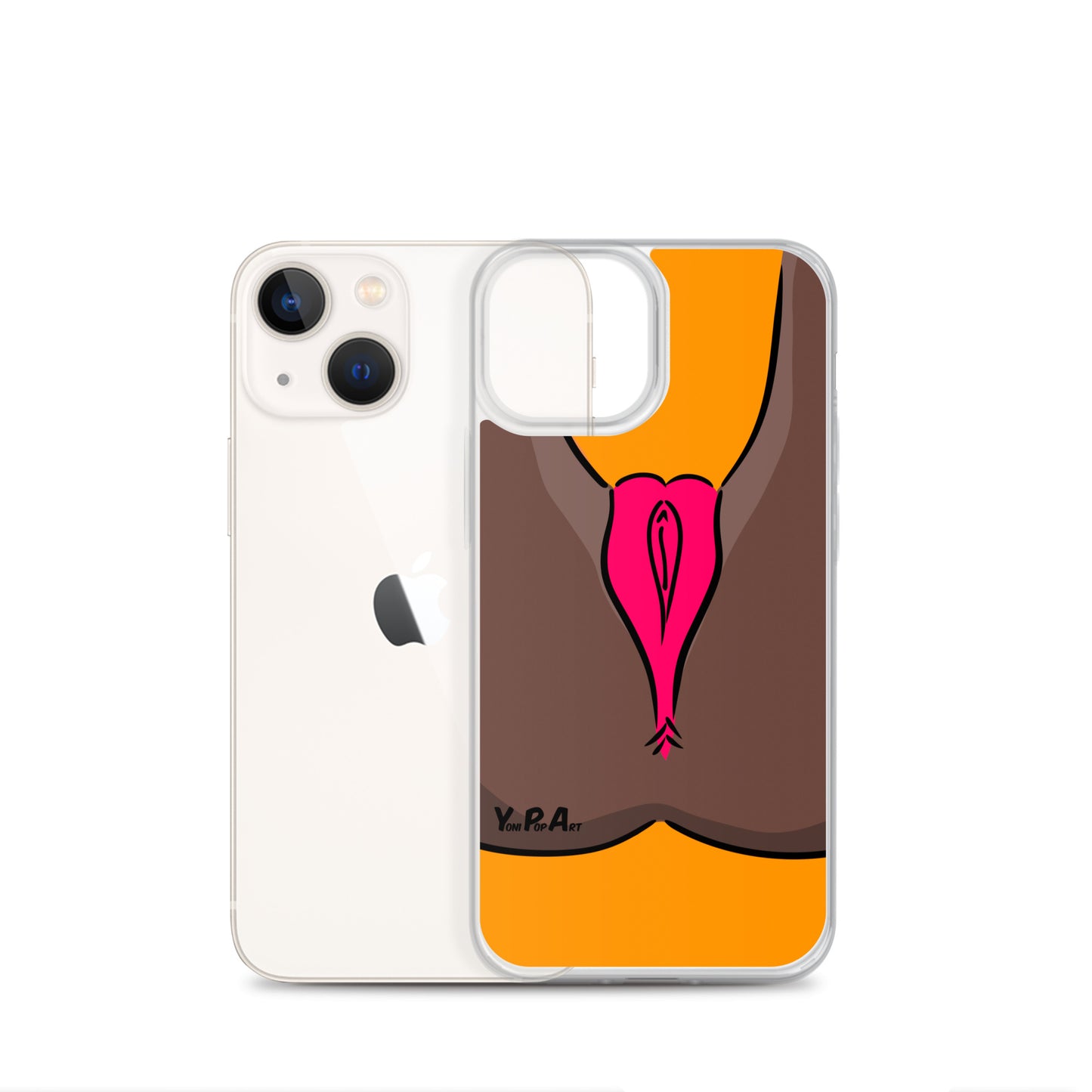 iPhone-Hülle YoniPopArt "Backside #5 on orange"