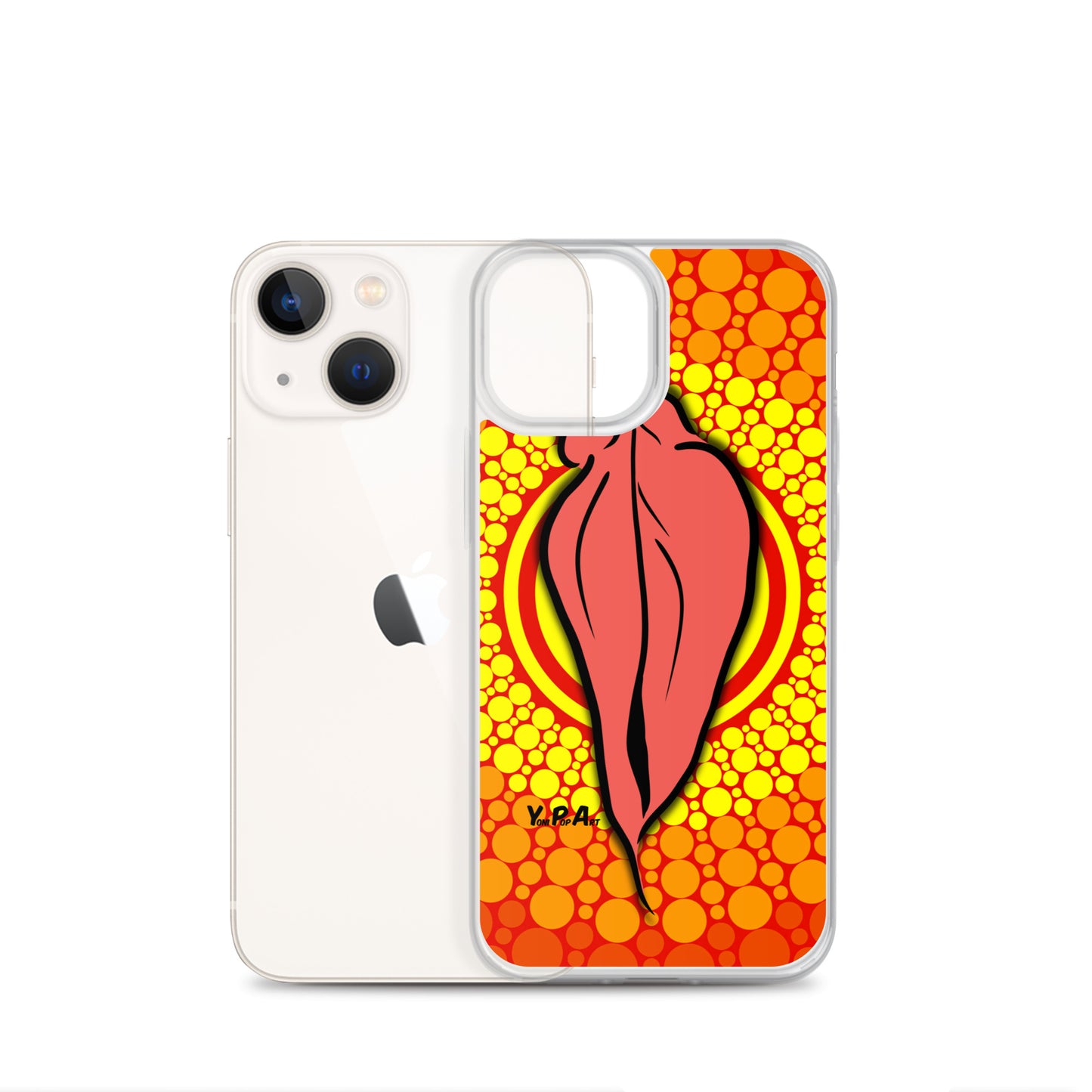 iPhone-Hülle YoniPopArt "pink flaps orange points #3"