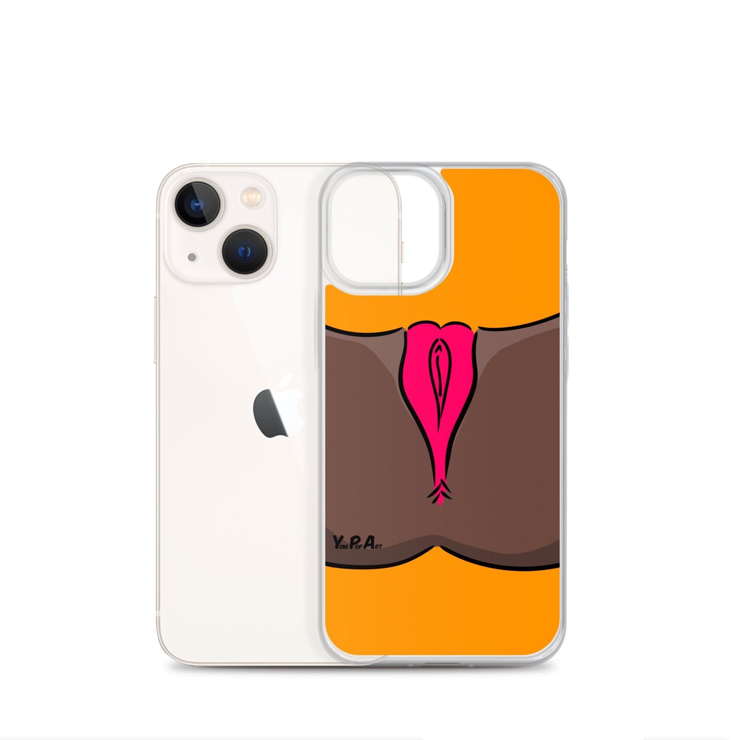 iPhone-Hülle YoniPopArt "Pink on Orange"