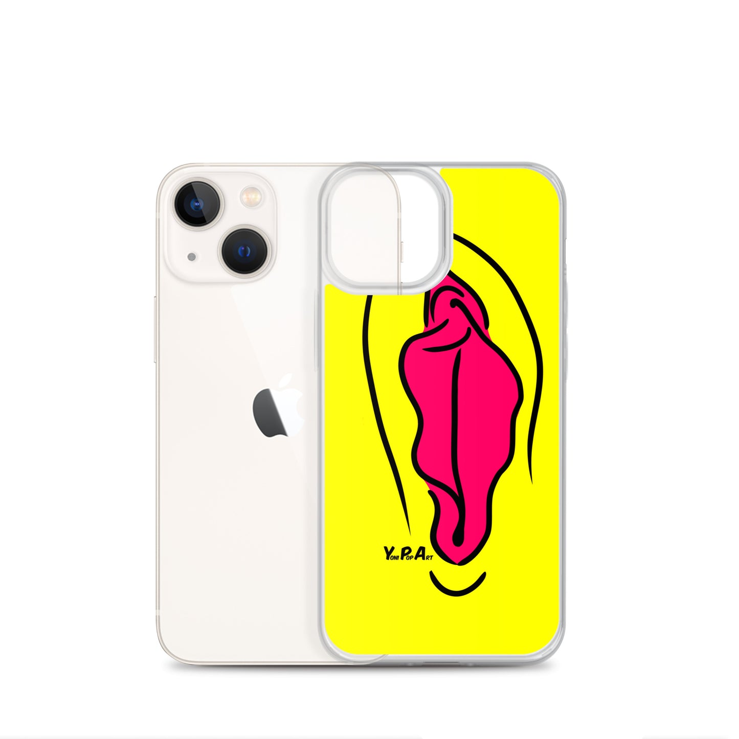 iPhone-Hülle YoniPopArt "Pink on Yellow"