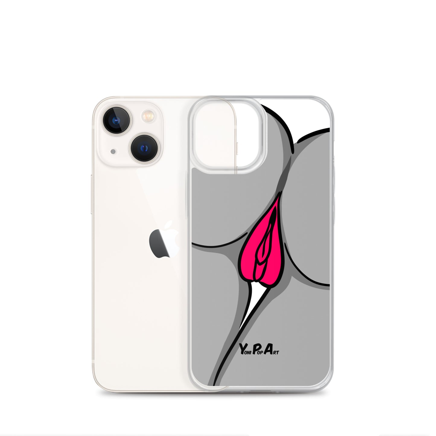 iPhone-Hülle YoniPopArt "Two Lips backside in schwarz-weiss-pink"