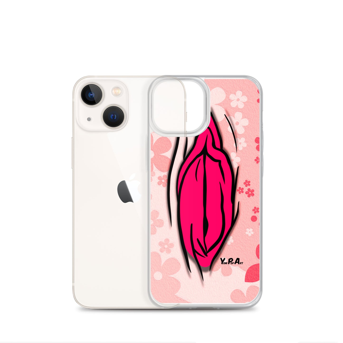 iPhone-Hülle "YoniPopArt #4 on light red Flowers"