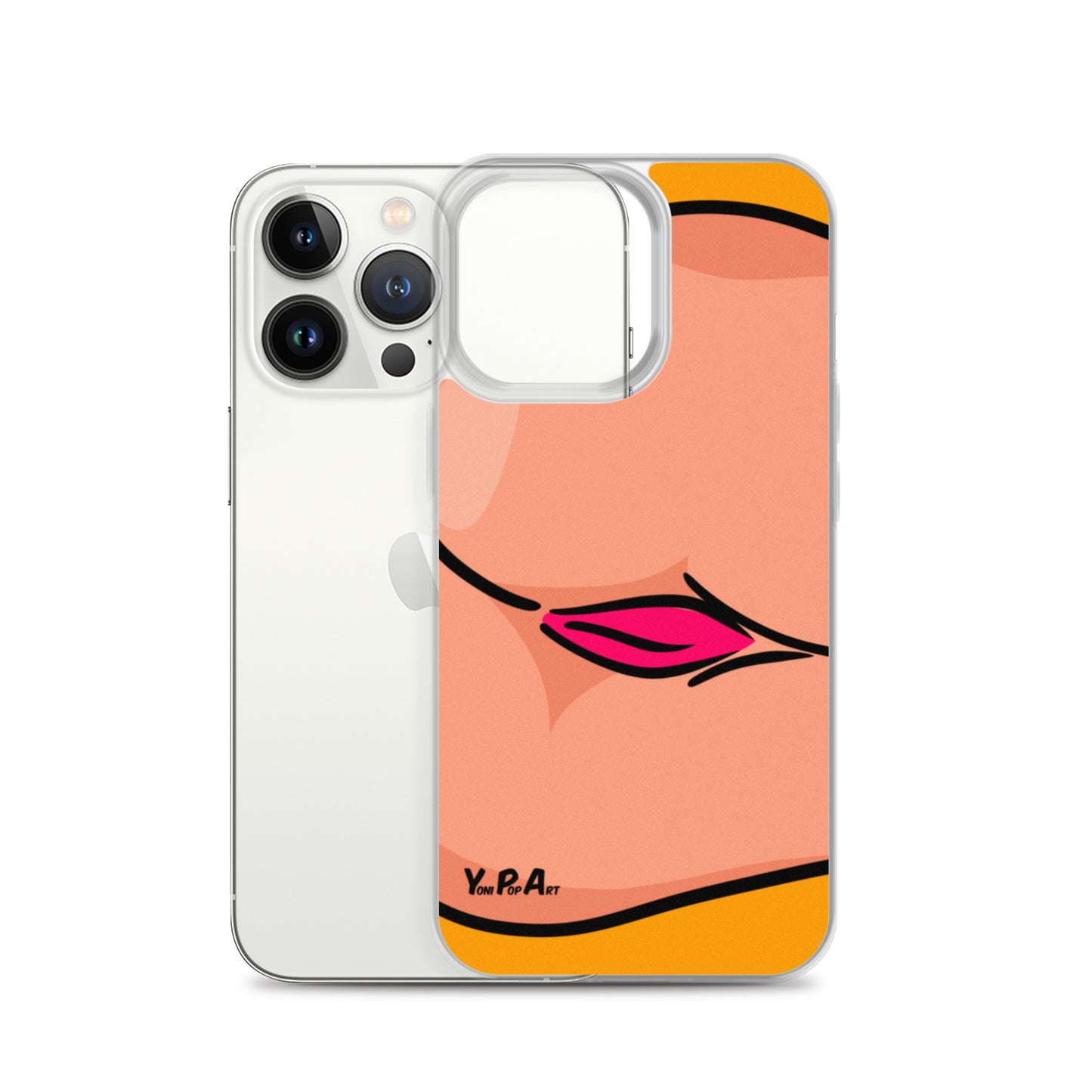 iPhone-Hülle YoniPopArt "Backside #3 on orange"