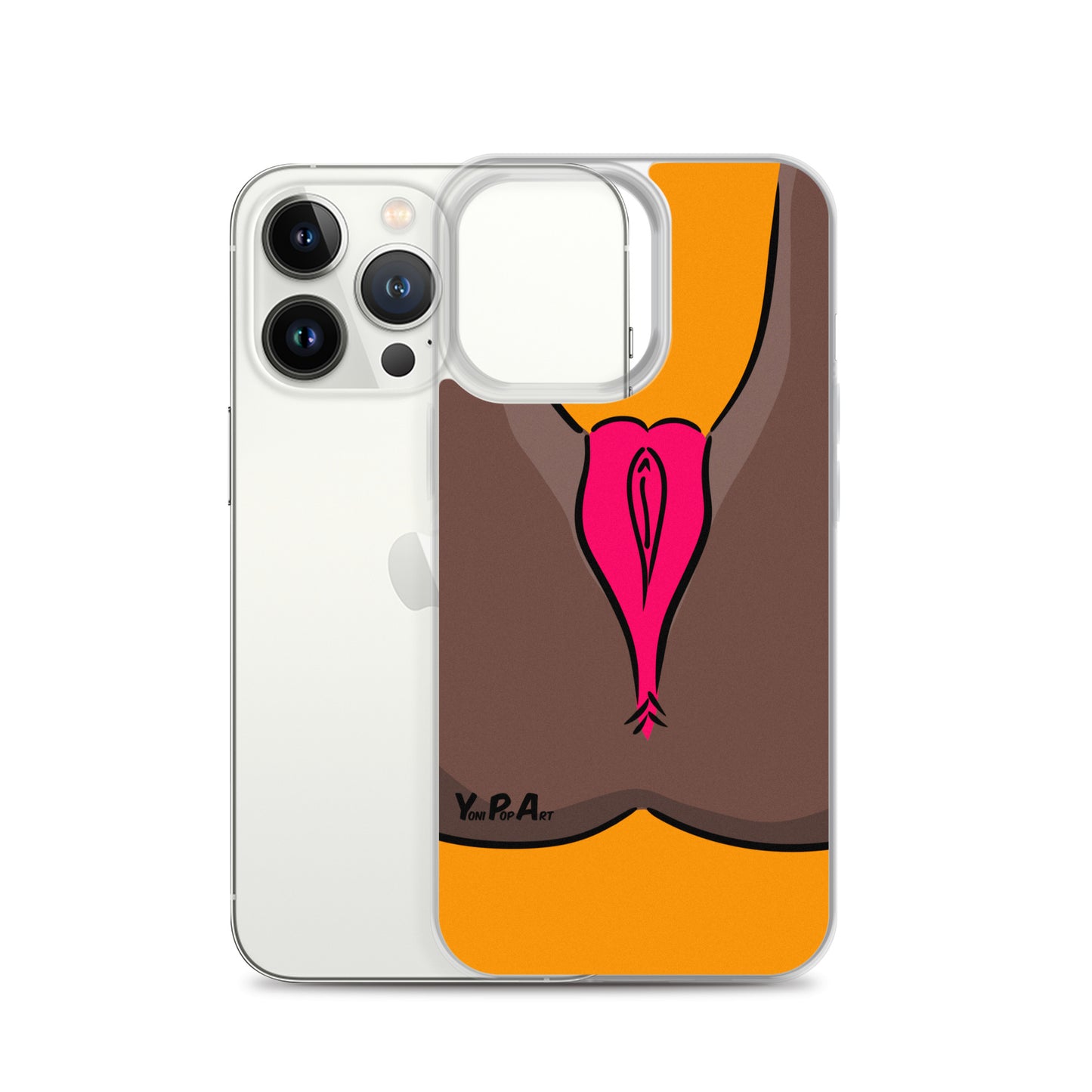 iPhone-Hülle YoniPopArt "Backside #5 on orange"