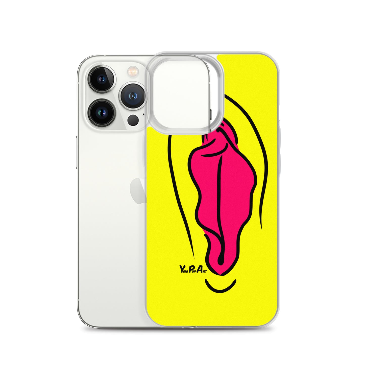 iPhone-Hülle YoniPopArt "Pink on Yellow"