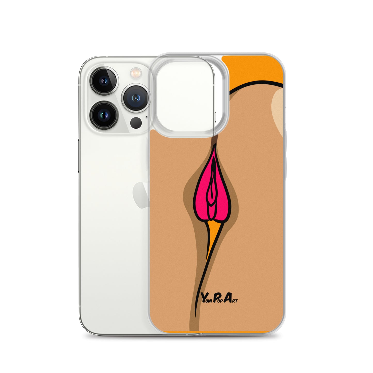 iPhone-Hülle YoniPopArt "Two Lips backside on Orange"