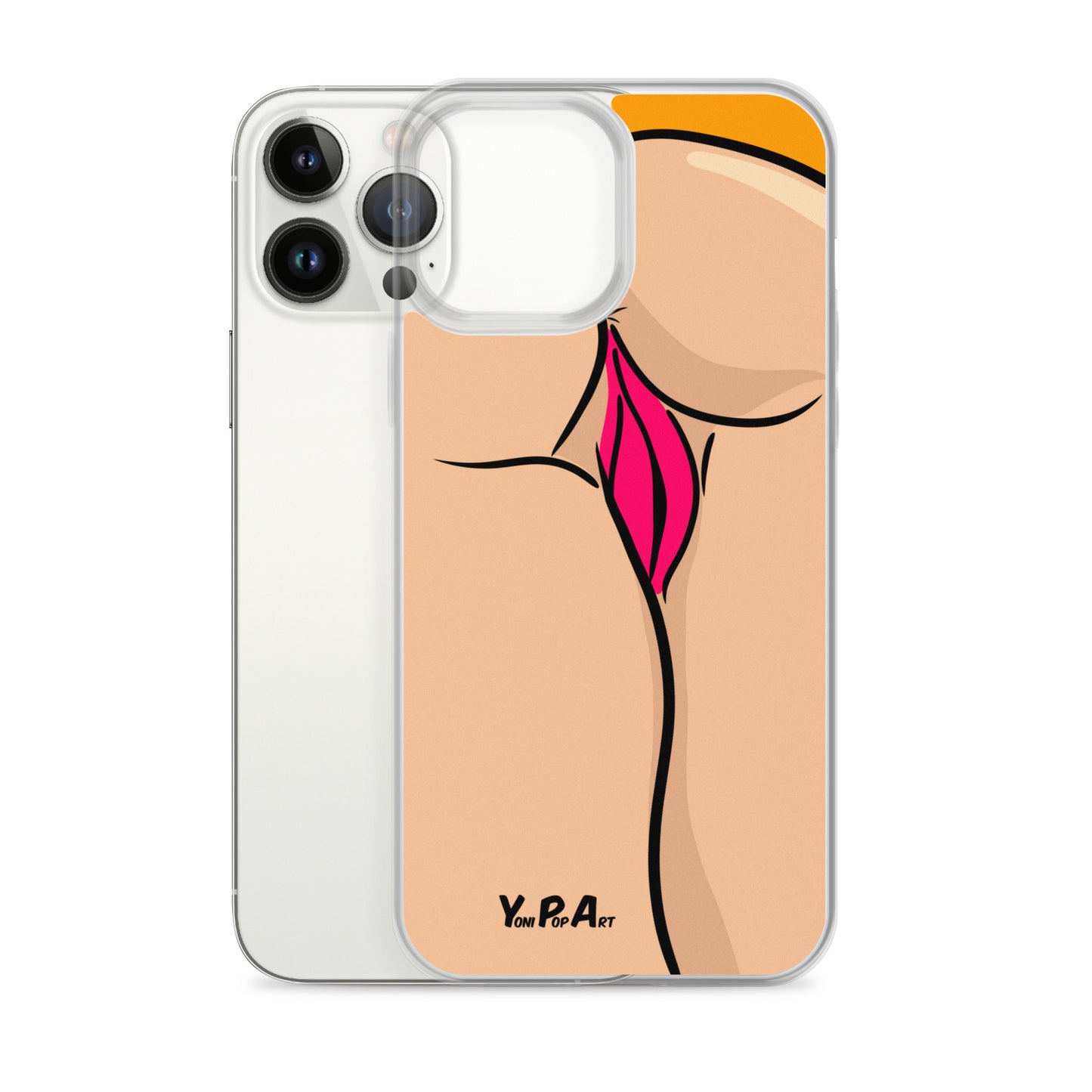 iPhone-Hülle YoniPopArt "Backside on orange"