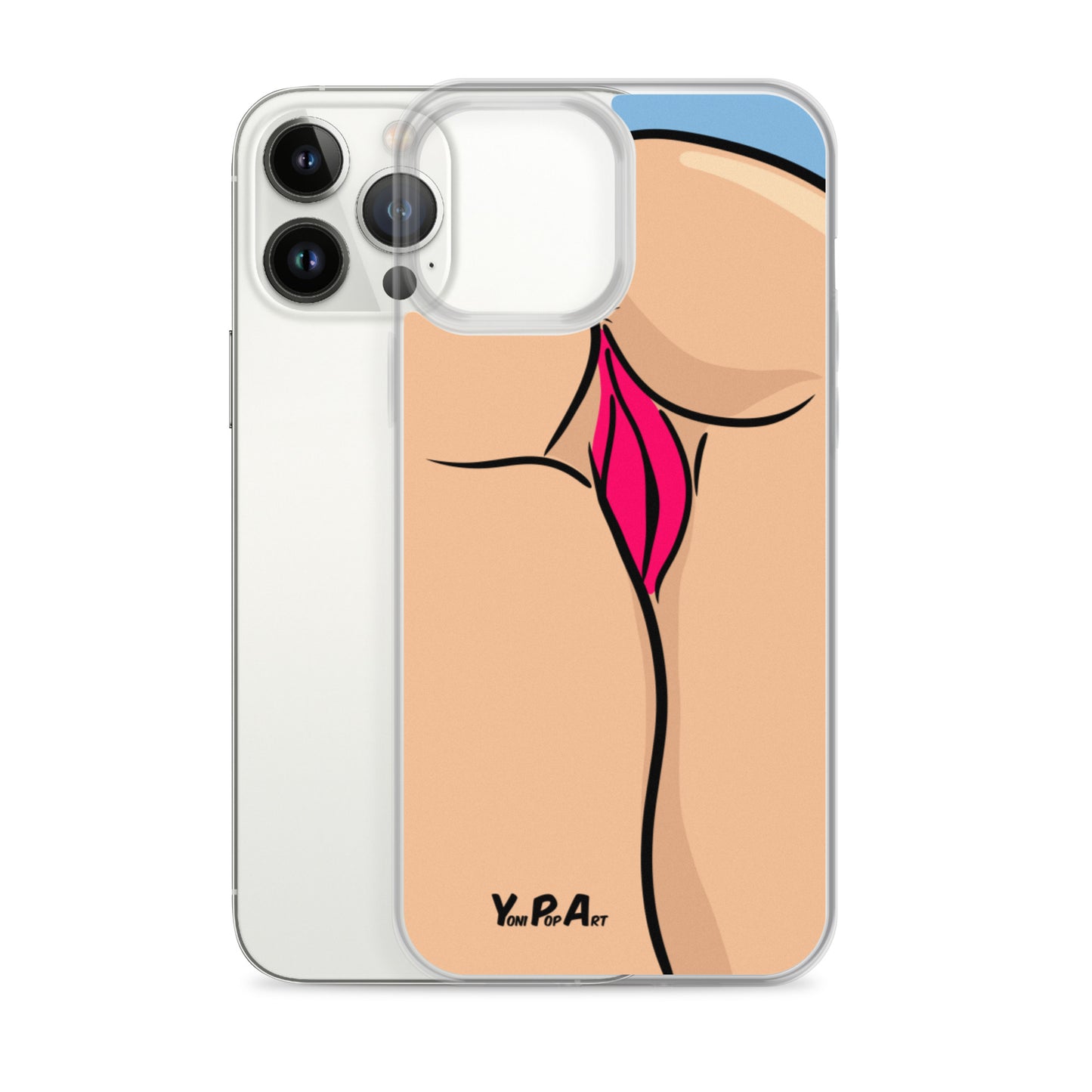 iPhone-Hülle YoniPopArt "Backside on blue"