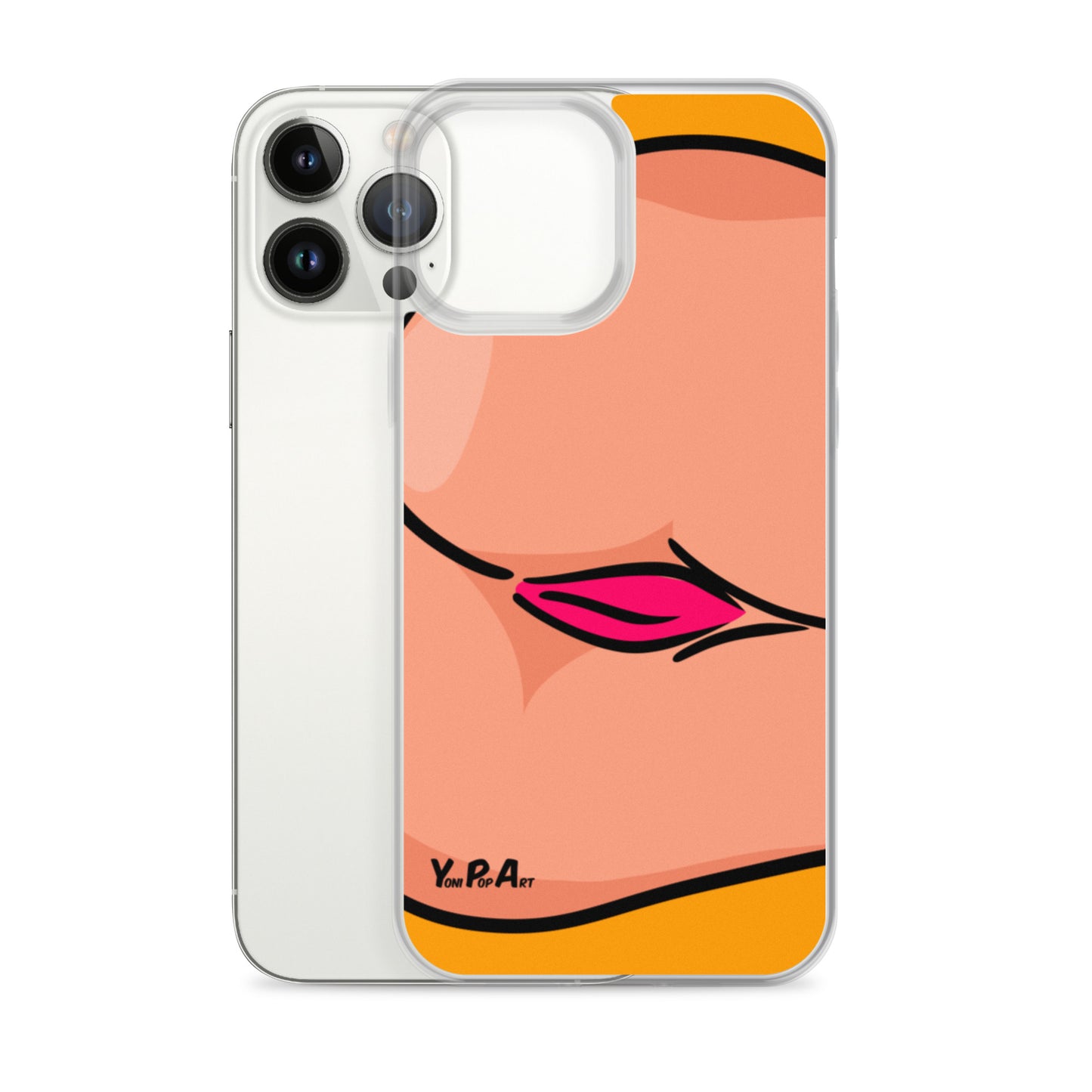 iPhone-Hülle YoniPopArt "Backside #3 on orange"