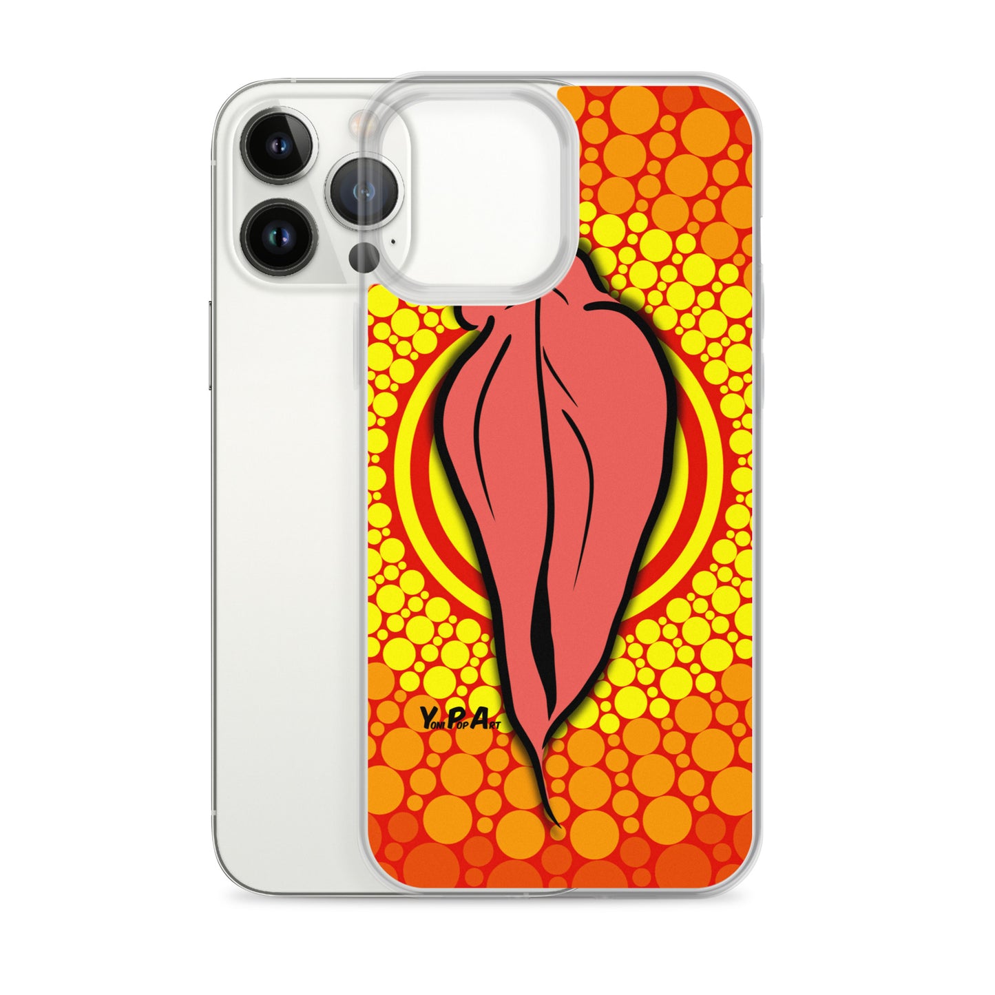 iPhone-Hülle YoniPopArt "pink flaps orange points #3"