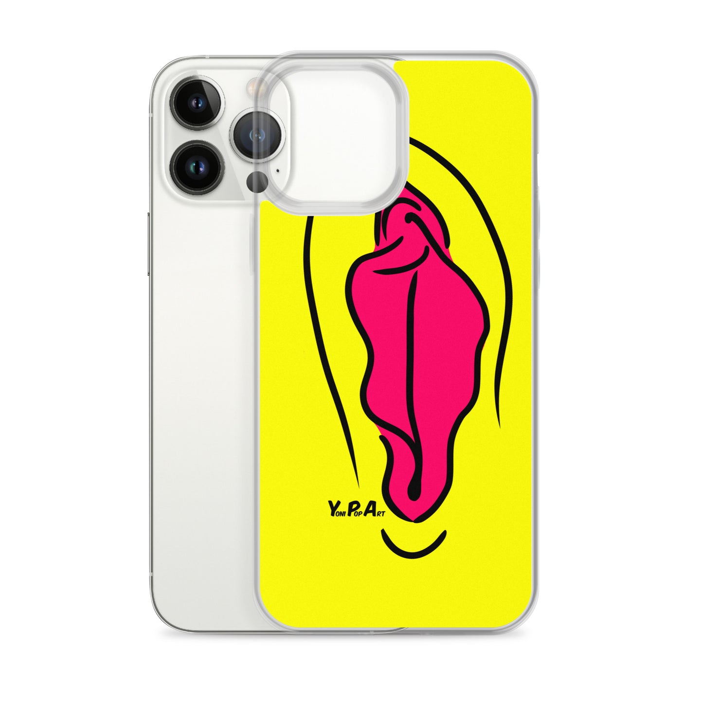 iPhone-Hülle YoniPopArt "Pink on Yellow"