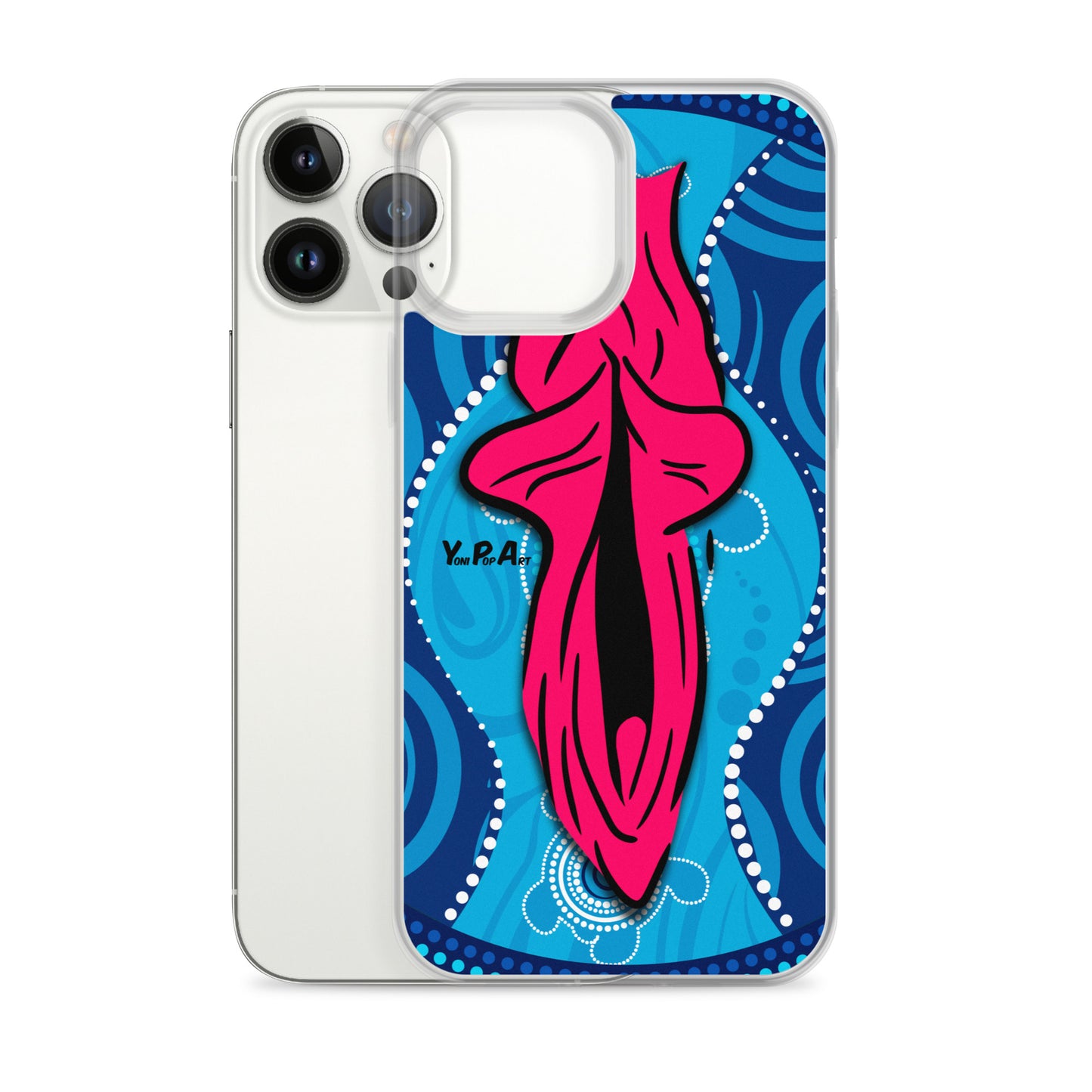 iPhone-Hülle YoniPopArt "Swirling Yoni on Blue"