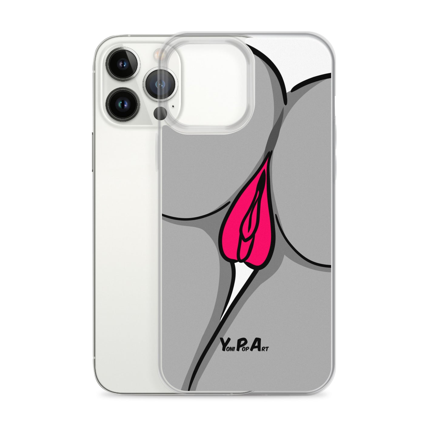 iPhone-Hülle YoniPopArt "Two Lips backside in schwarz-weiss-pink"
