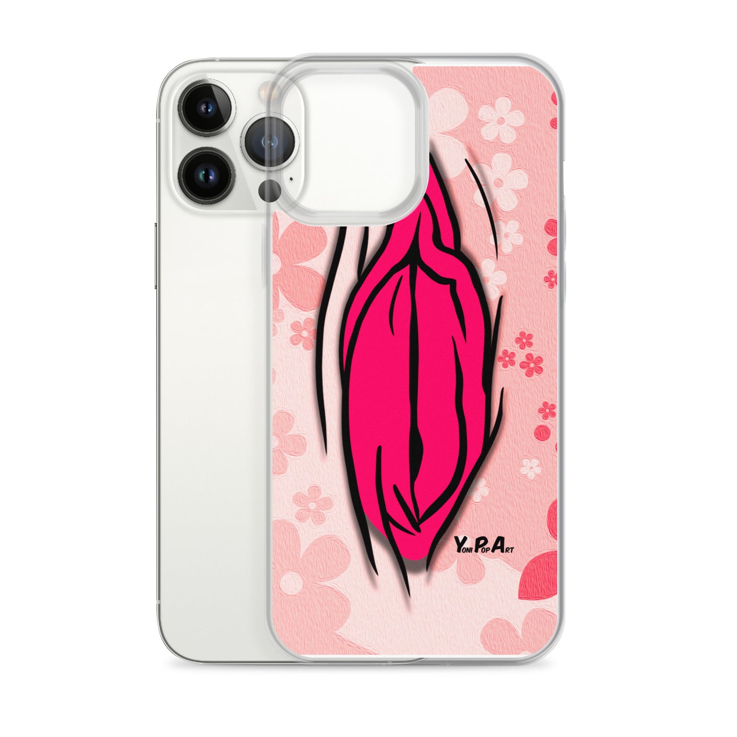 iPhone-Hülle "YoniPopArt #4 on light red Flowers"