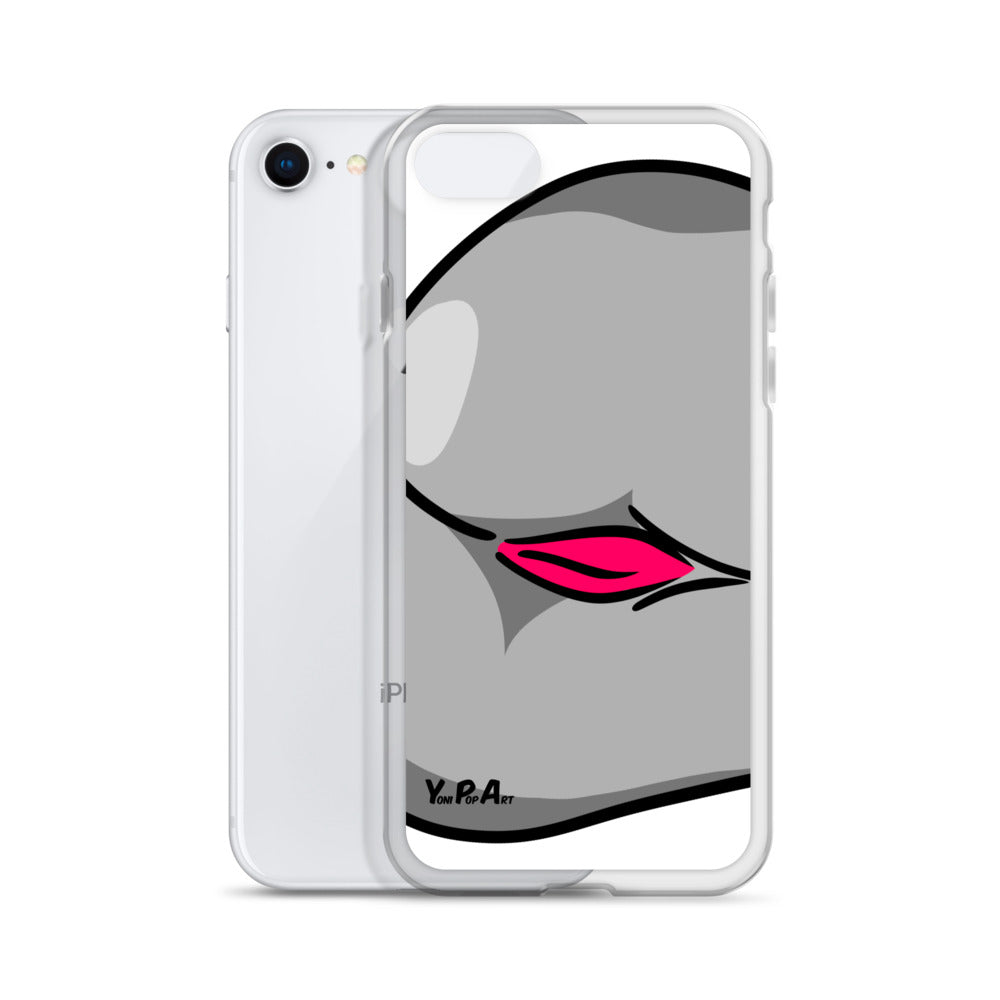 iPhone-Hülle YoniPopArt "Backside #3 in schwarz-weiss-pink"