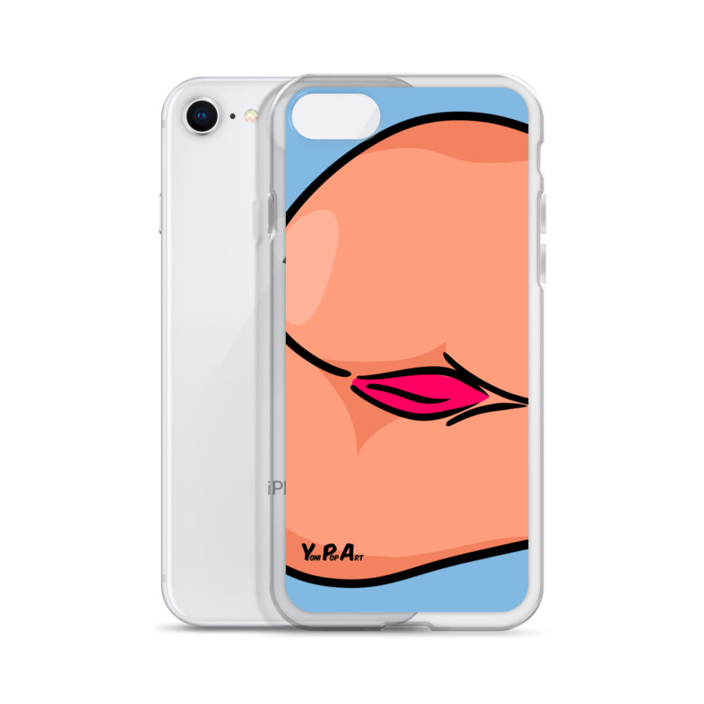 iPhone-Hülle YoniPopArt "Backside #3 on blue"