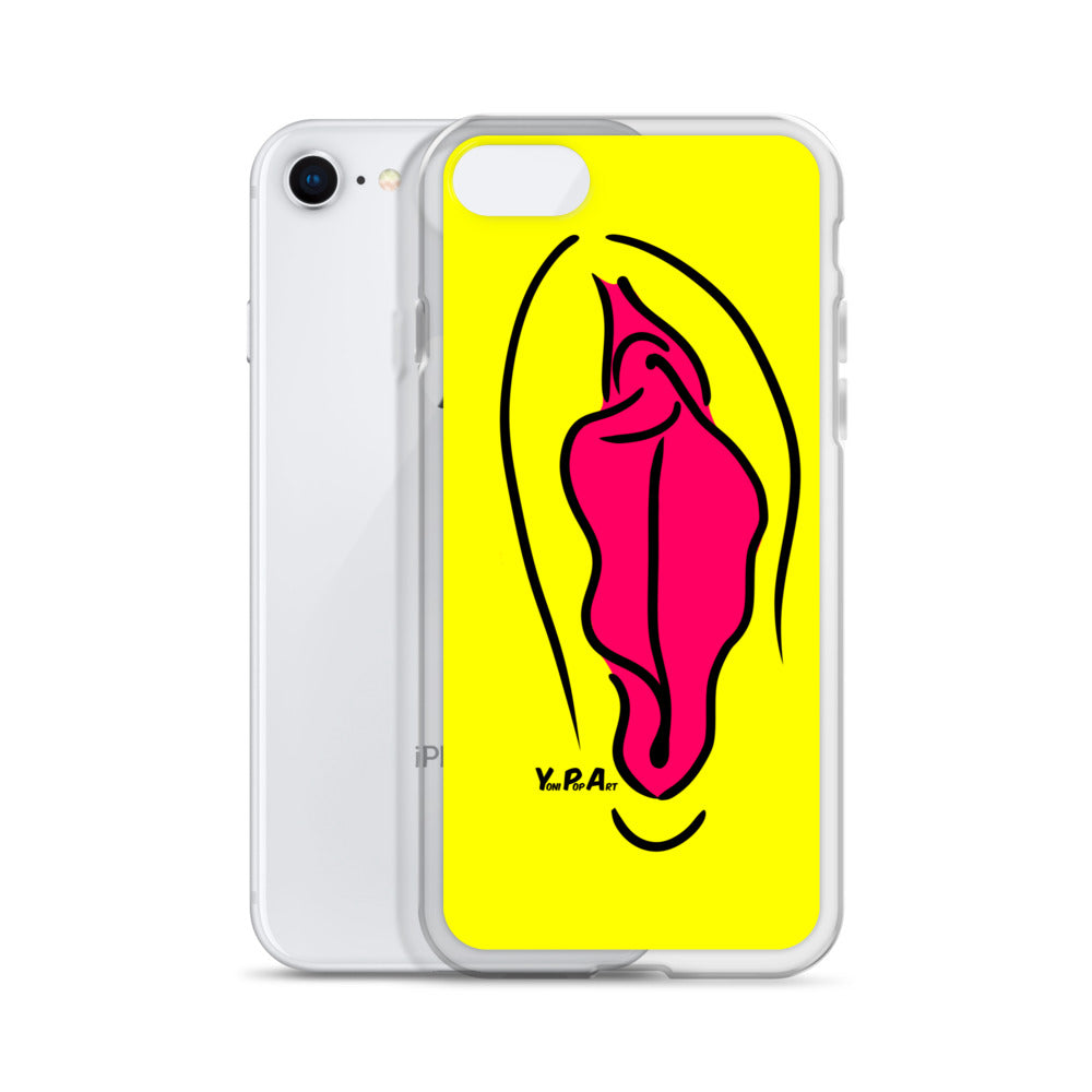 iPhone-Hülle YoniPopArt "Pink on Yellow"