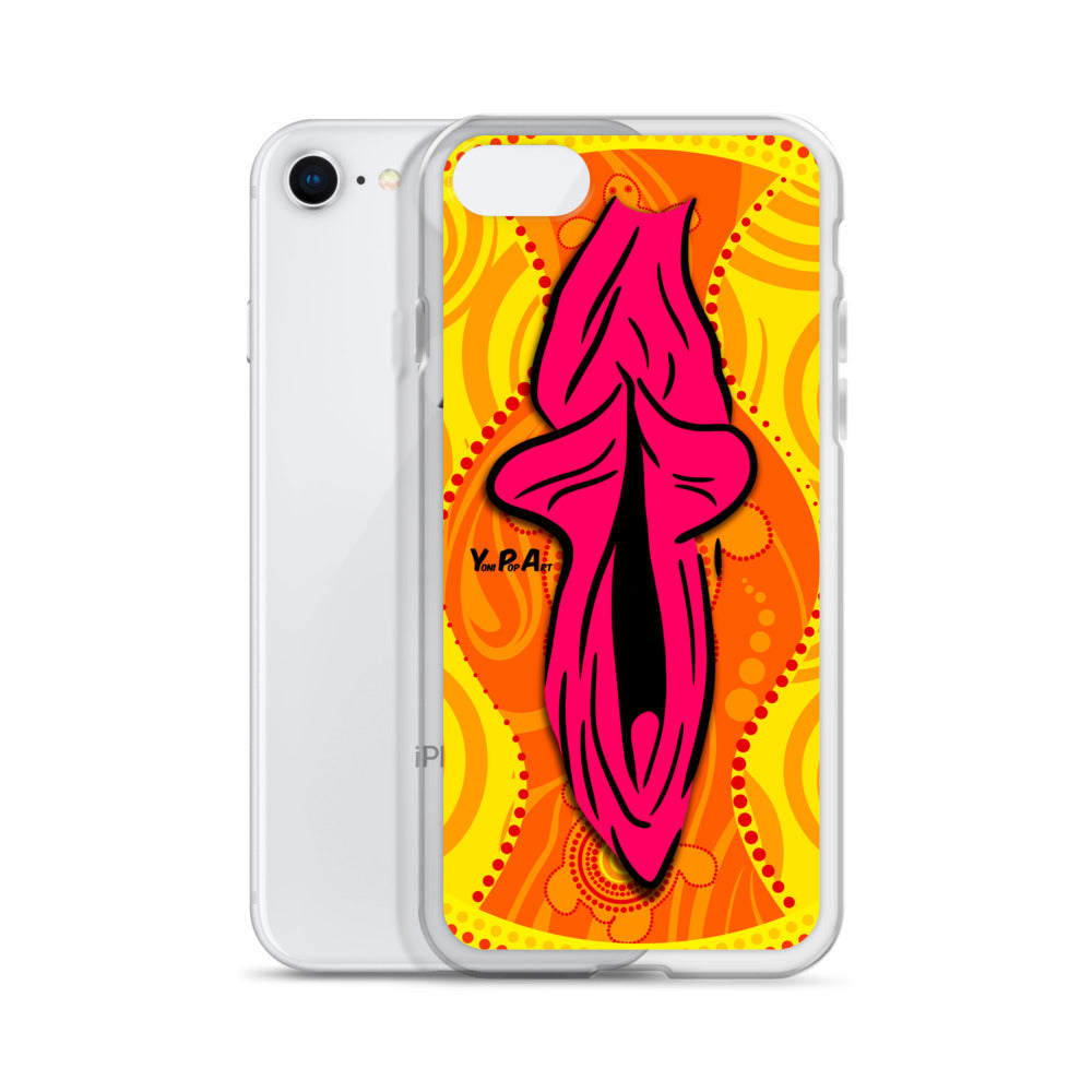 iPhone-Hülle YoniPopArt "Swirling Yoni on Yellow"